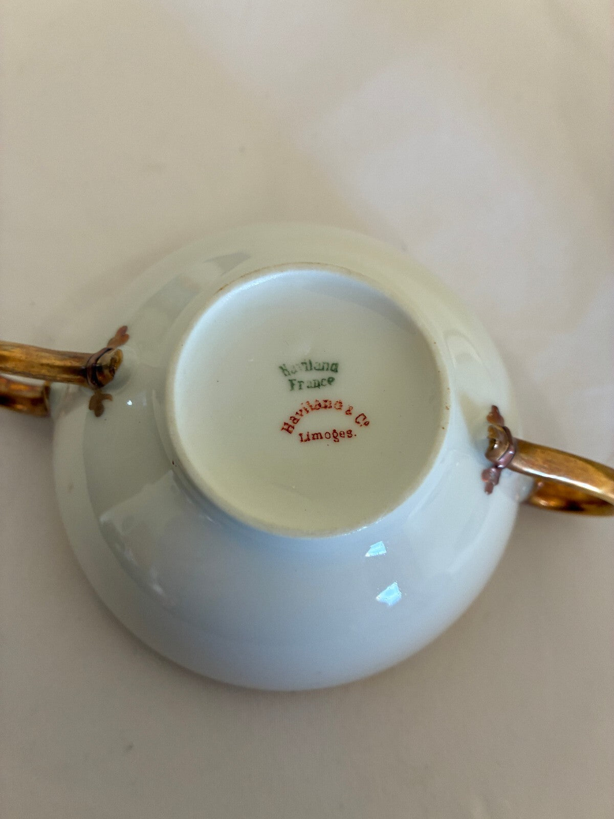 Antique Haviland Limoges Double Handle Bouillon Cups, Set of 4 | France