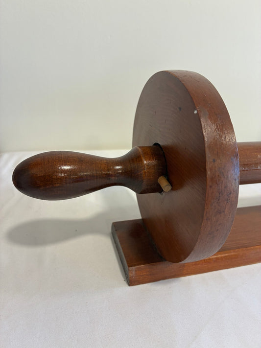 Vintage Wooden Under Counter Paper Towel Holder Large Rolling Pin Style