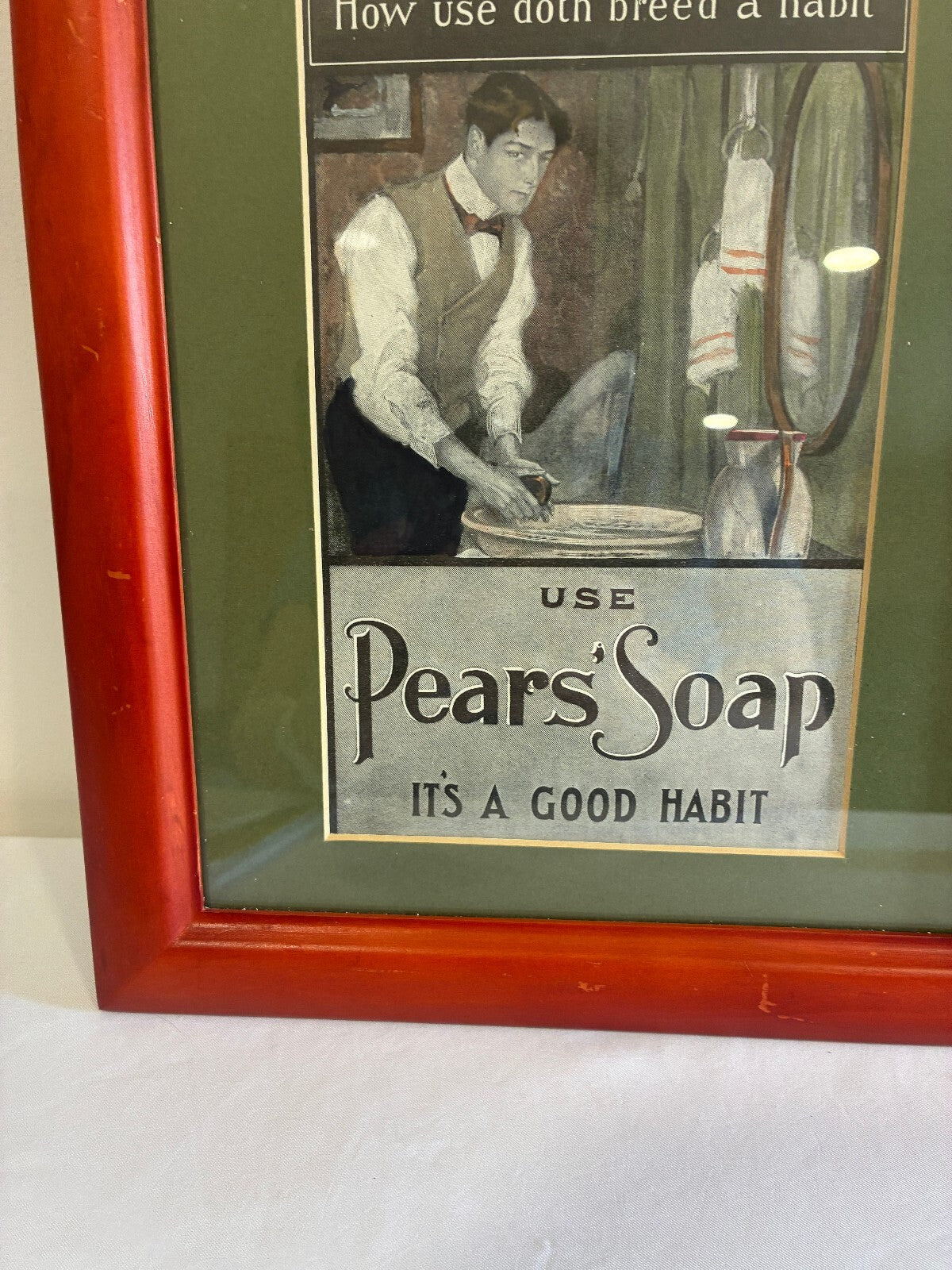 Framed Pears' Soap Advertisement Print | "How Use Doth Breed a Habit"