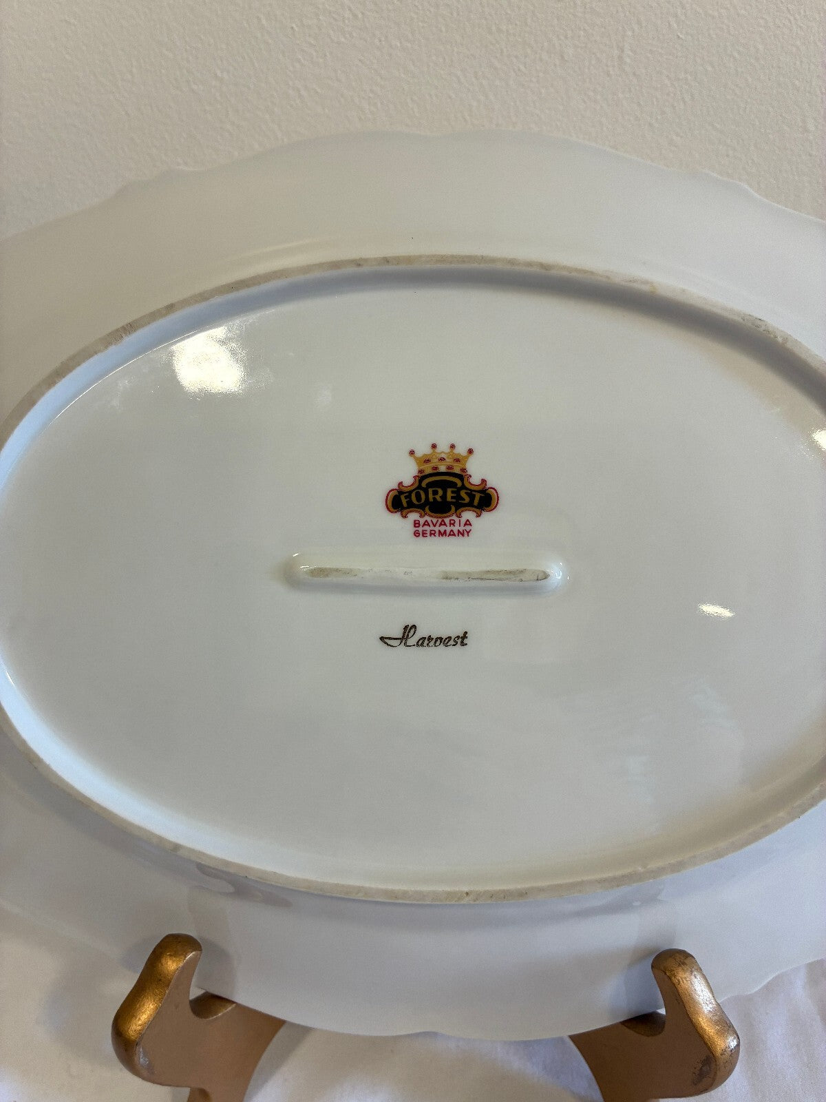 Vintage Forest Bavaria Germany "Harvest" Oval Serving Platter