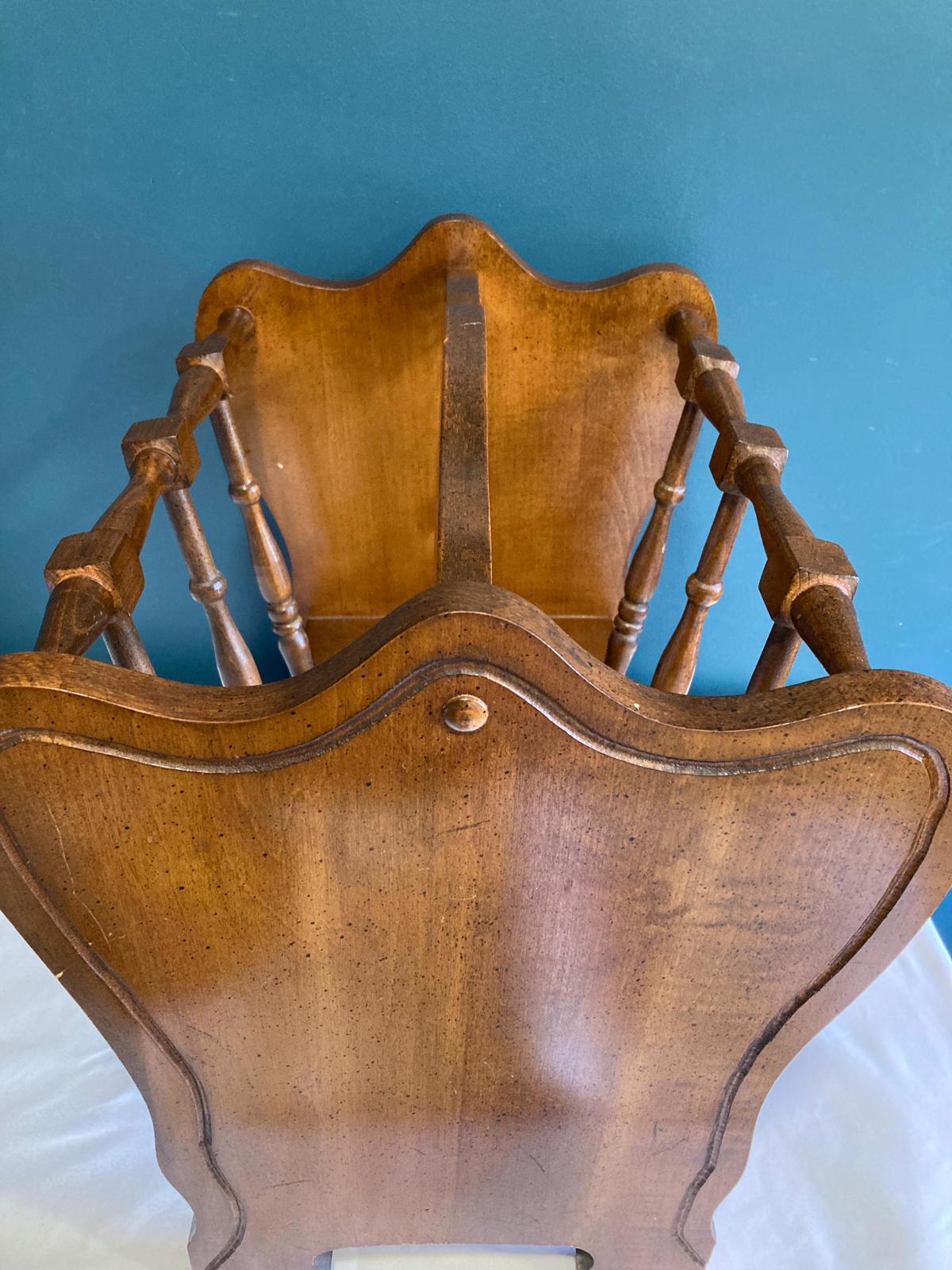 Vintage Solid Wood Magazine Rack