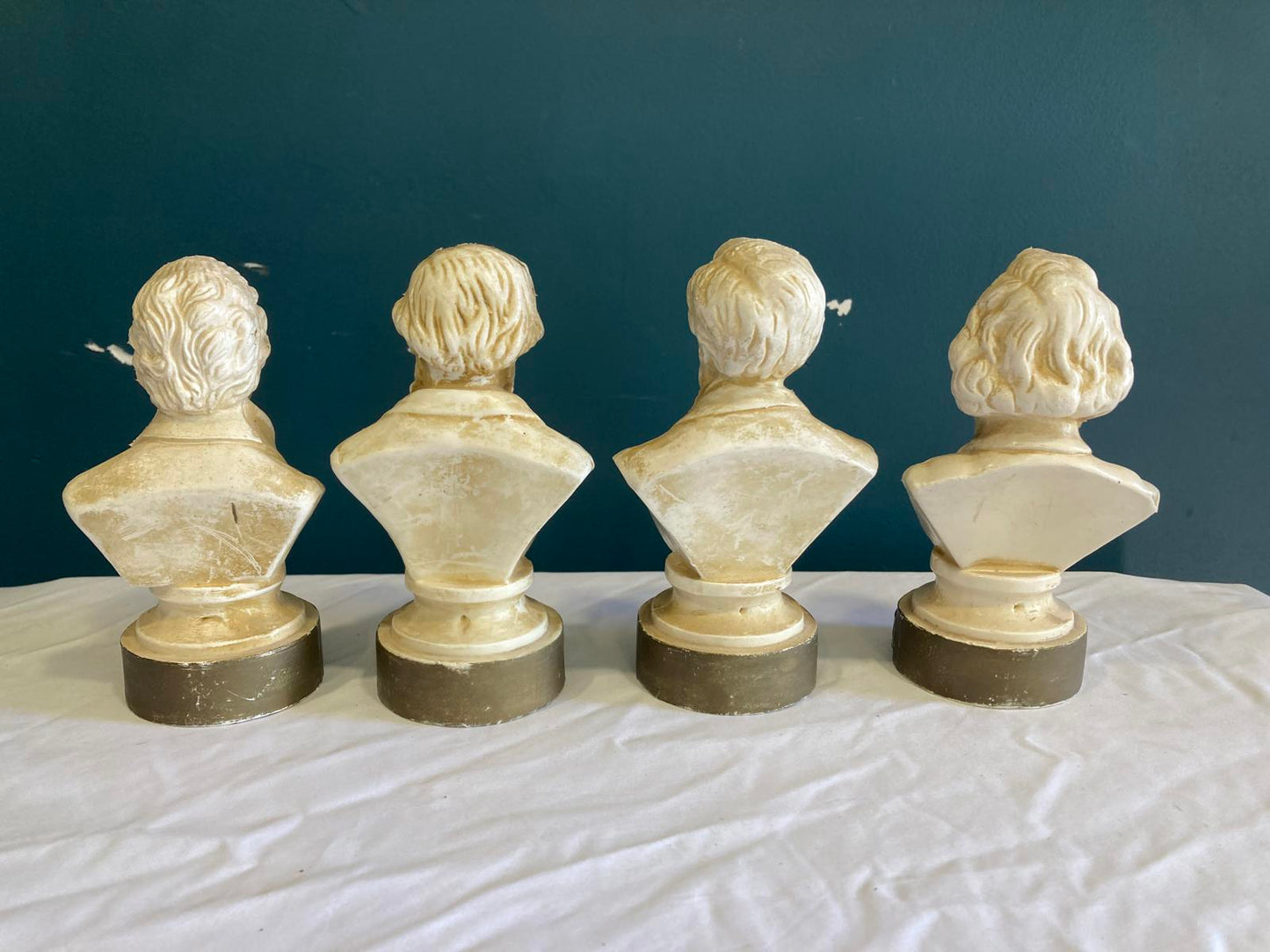 Vintage Set of 4 Composer Busts