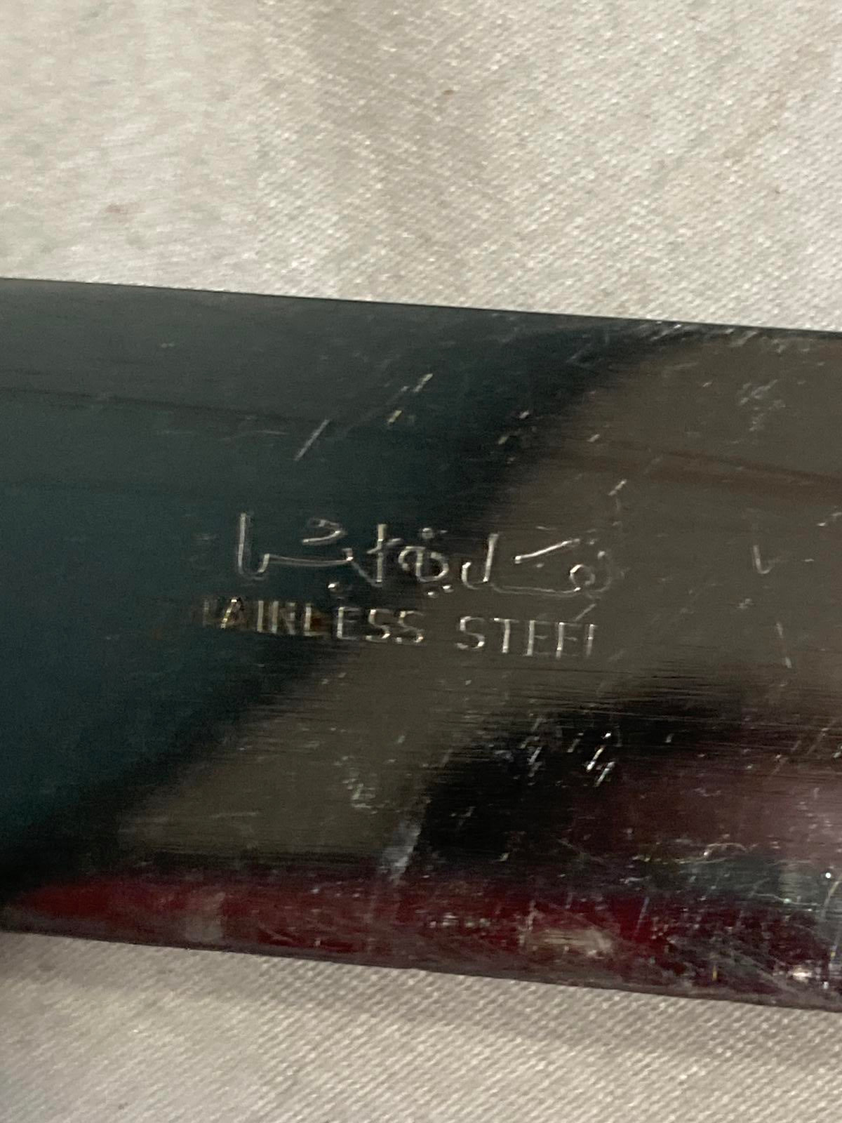 Vintage Parrot Handle Carved Wood Serving Utensils – with Knife, Fork & Spoon