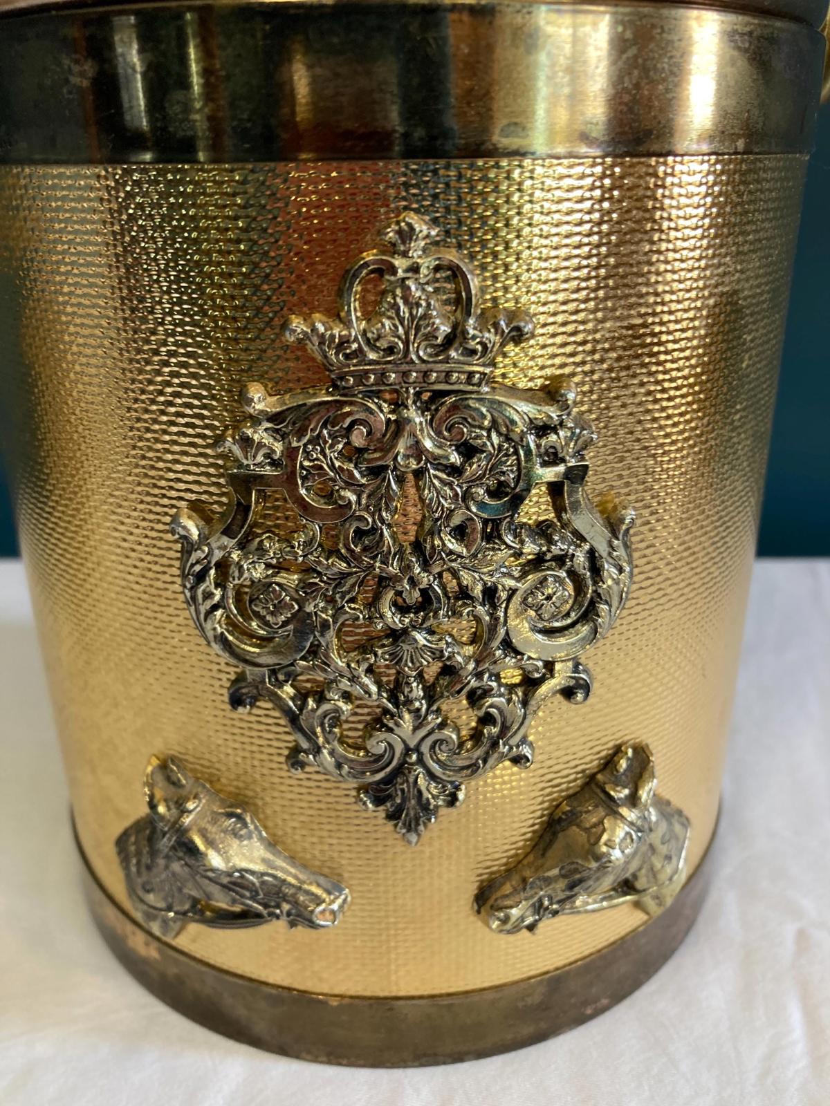 Vintage Horse Head & Crest Small Ice Bucket