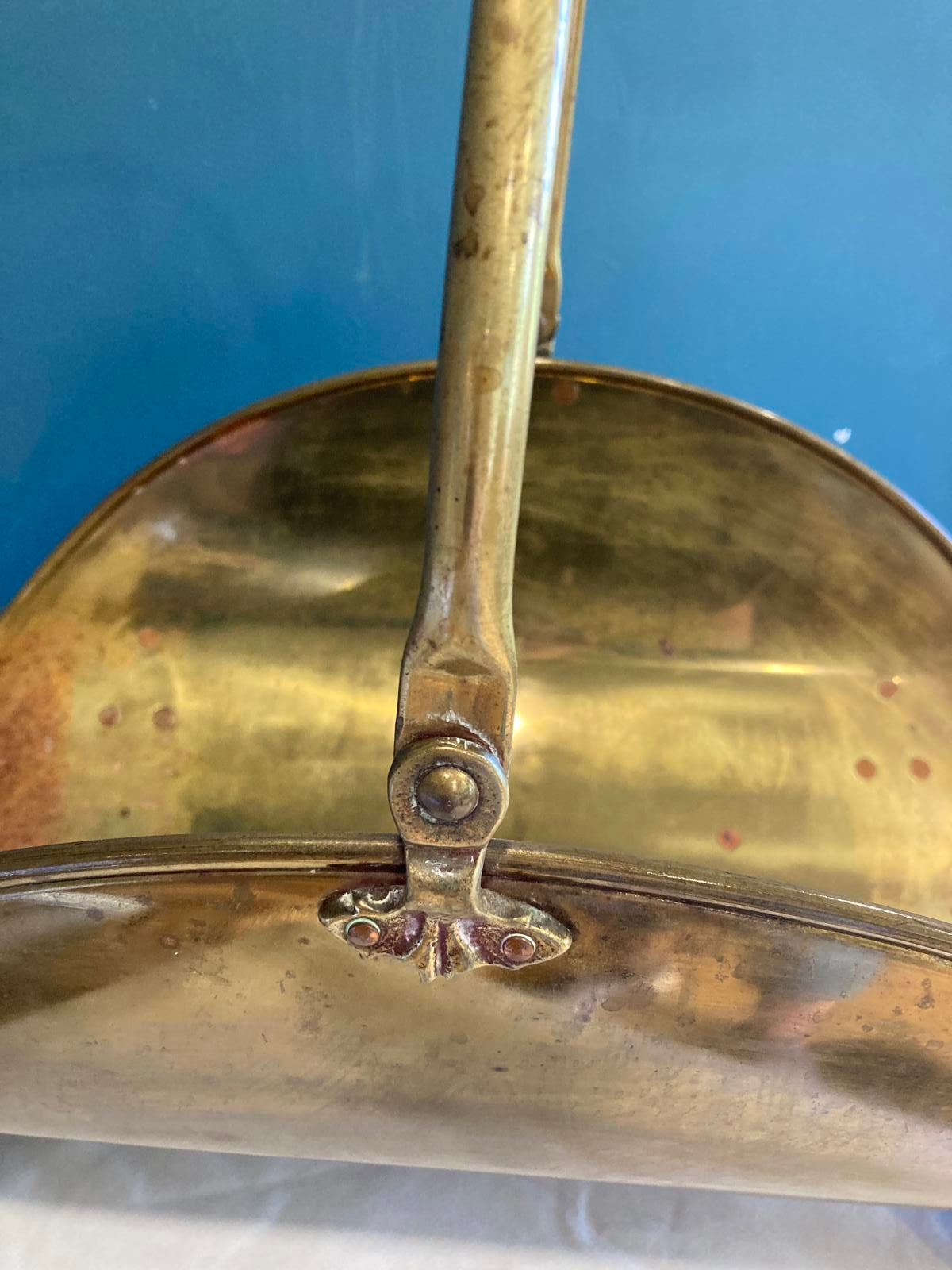 Brass Log Holder with Claw Feet and Handle