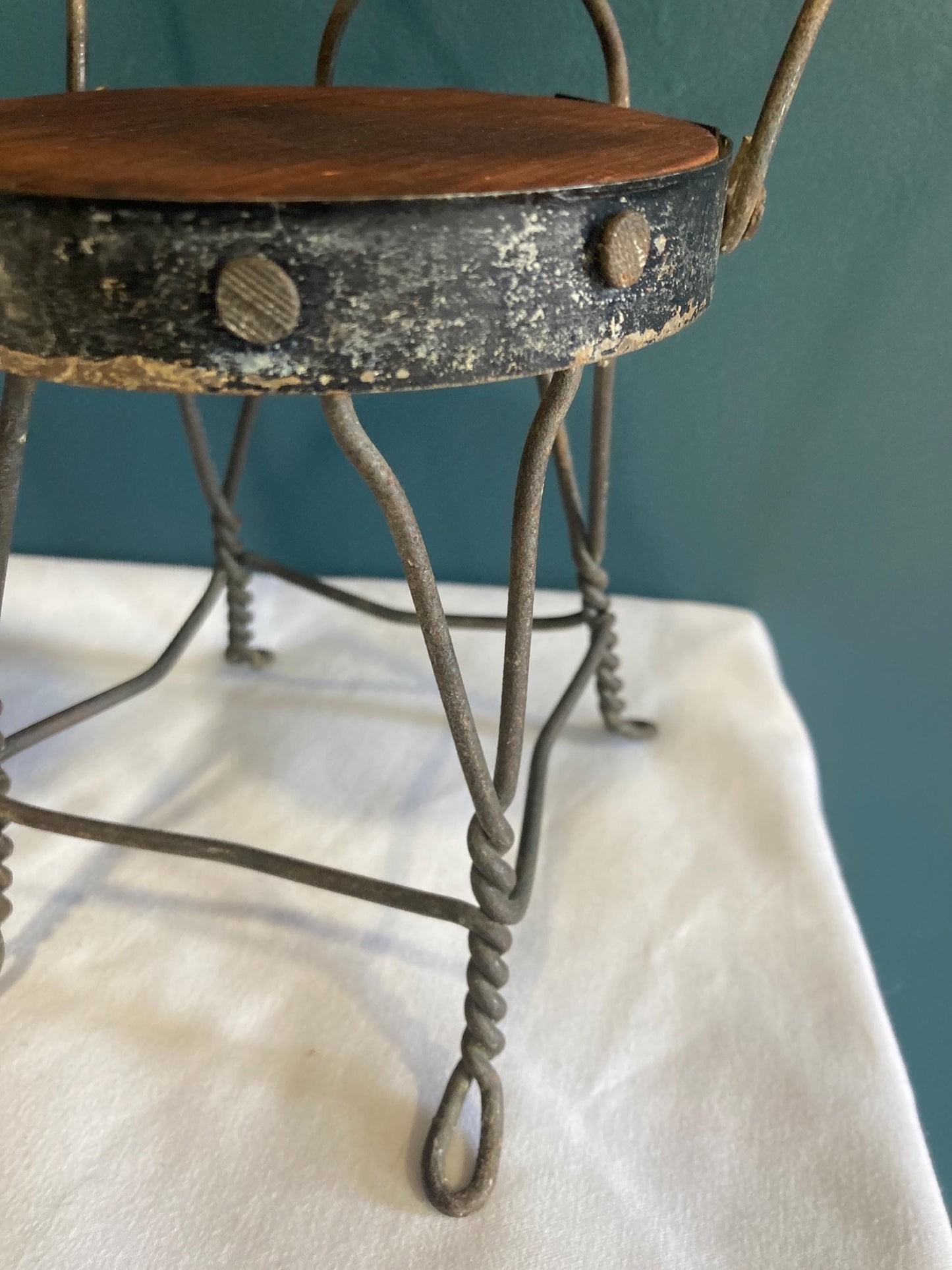 Vintage Miniature Ice Cream Parlor Table and Chairs