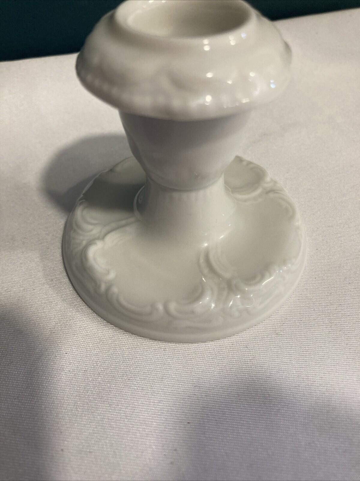 Rosenthal Germany Sanssouci Candlestick Holder Maria Embossed Floral Swag