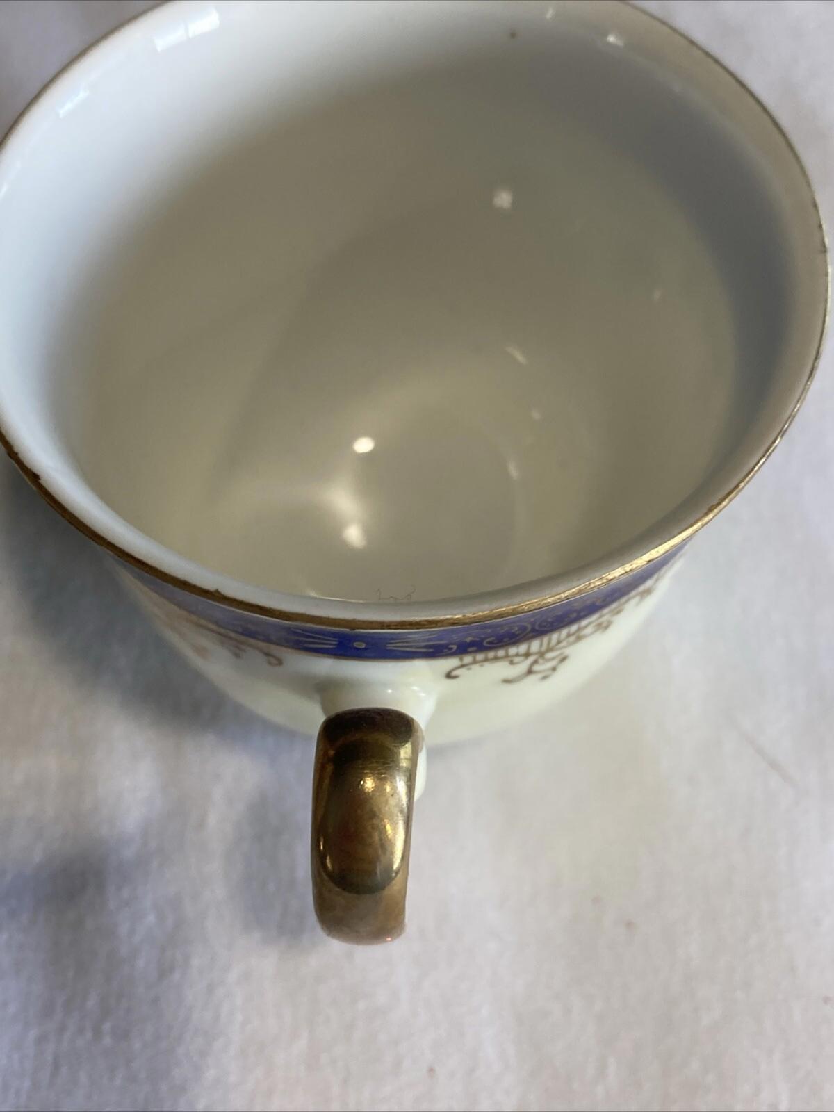 Regal China Demitasse Purple and Gold Tea Cup & Saucer