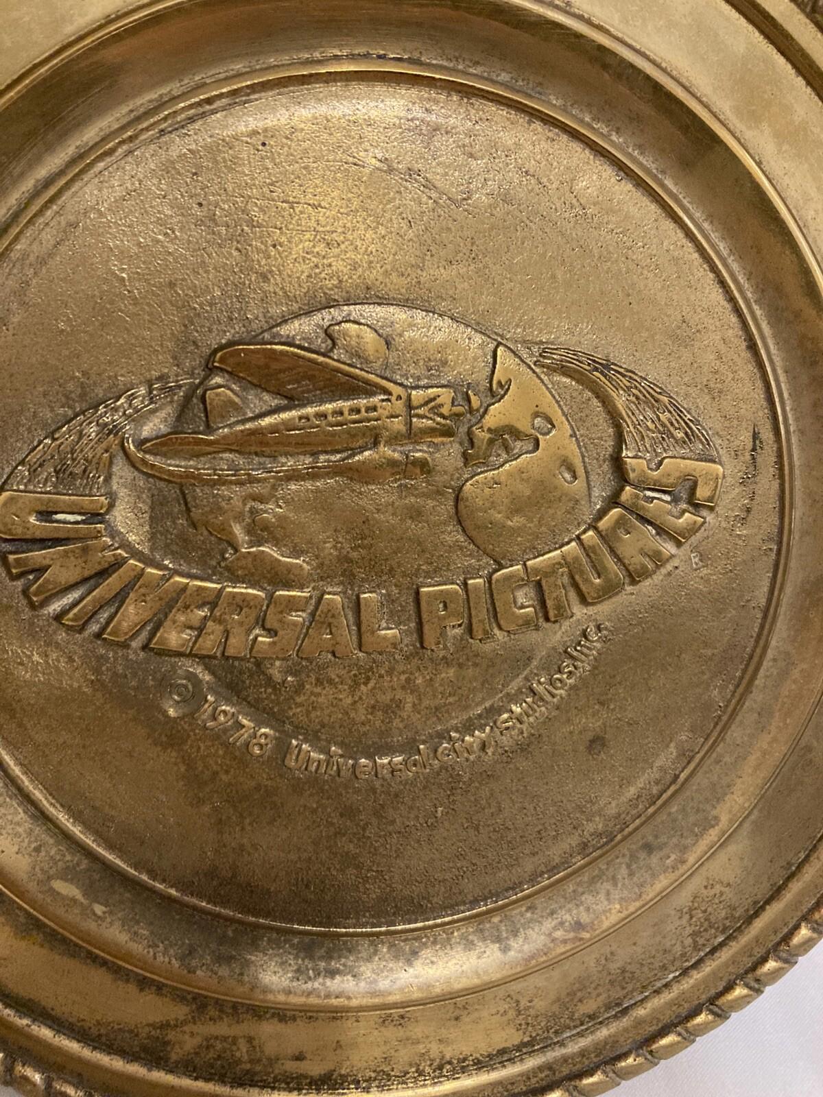 Vintage Universal Pictures 1978 Brass Plate 8”