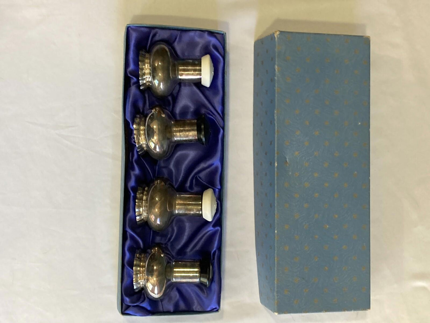 International Silver Co 6364 Silverplate Salt & Pepper shakers, 2 sets With Box