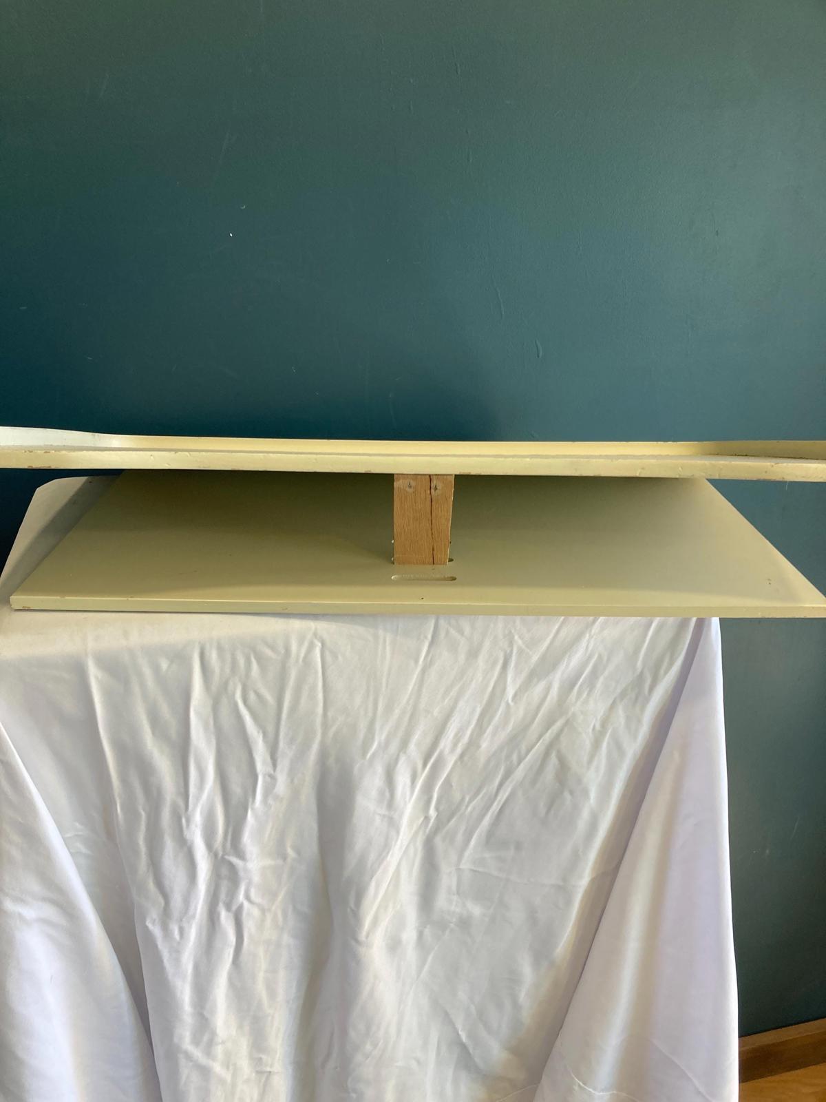 Vintage White Adjustable Lap Tray Solid Wood Book Stand 3-Level Desktop