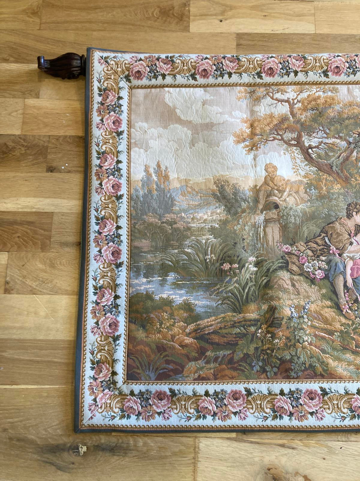 Gobelins French Tapestry Wall Hanging – Pastoral Scene Vintage Finds 67"