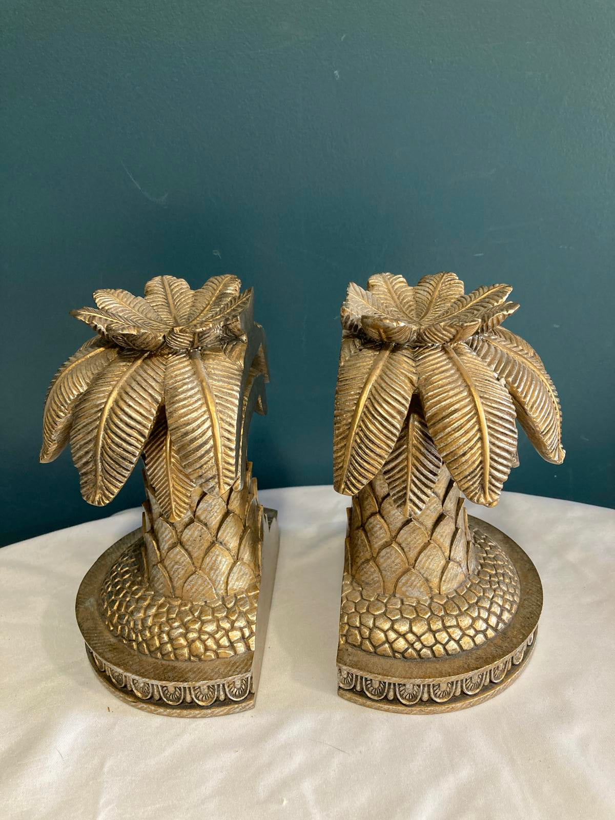 Vintage Ceramic Palm Tree Bookends | Vintage Finds