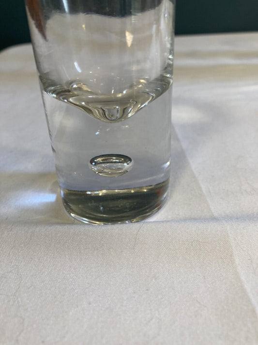 Vintage Controlled Bubble Art Glass Vase, Flared Glass Vase, Mid Century Glass Decor, Clear Bubble Glass, 10 Inch Vase, Vintage Finds