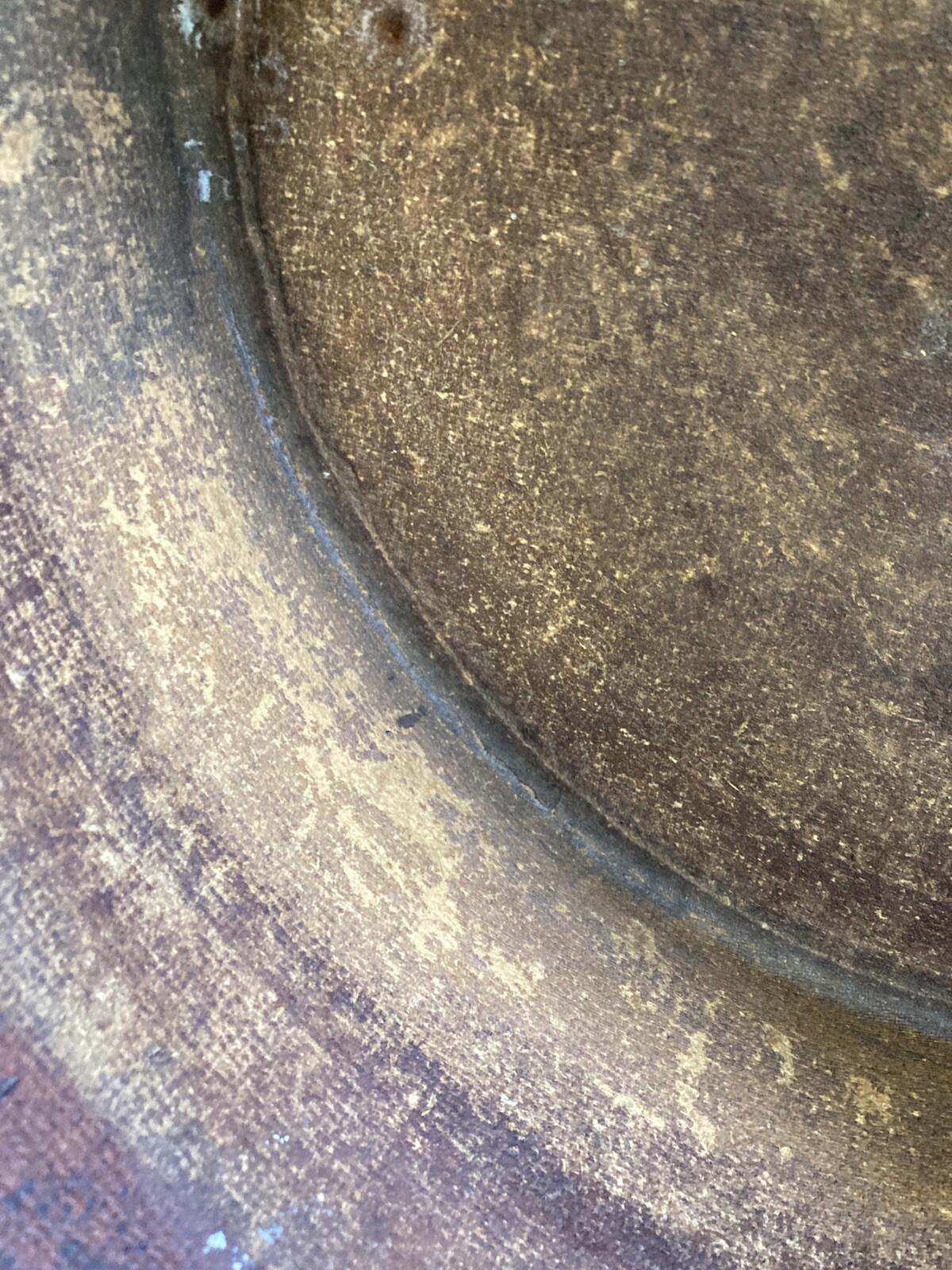 Antique Primitive 1800s Fibre Bowl with Handles – United Industrial 16” USA Made
