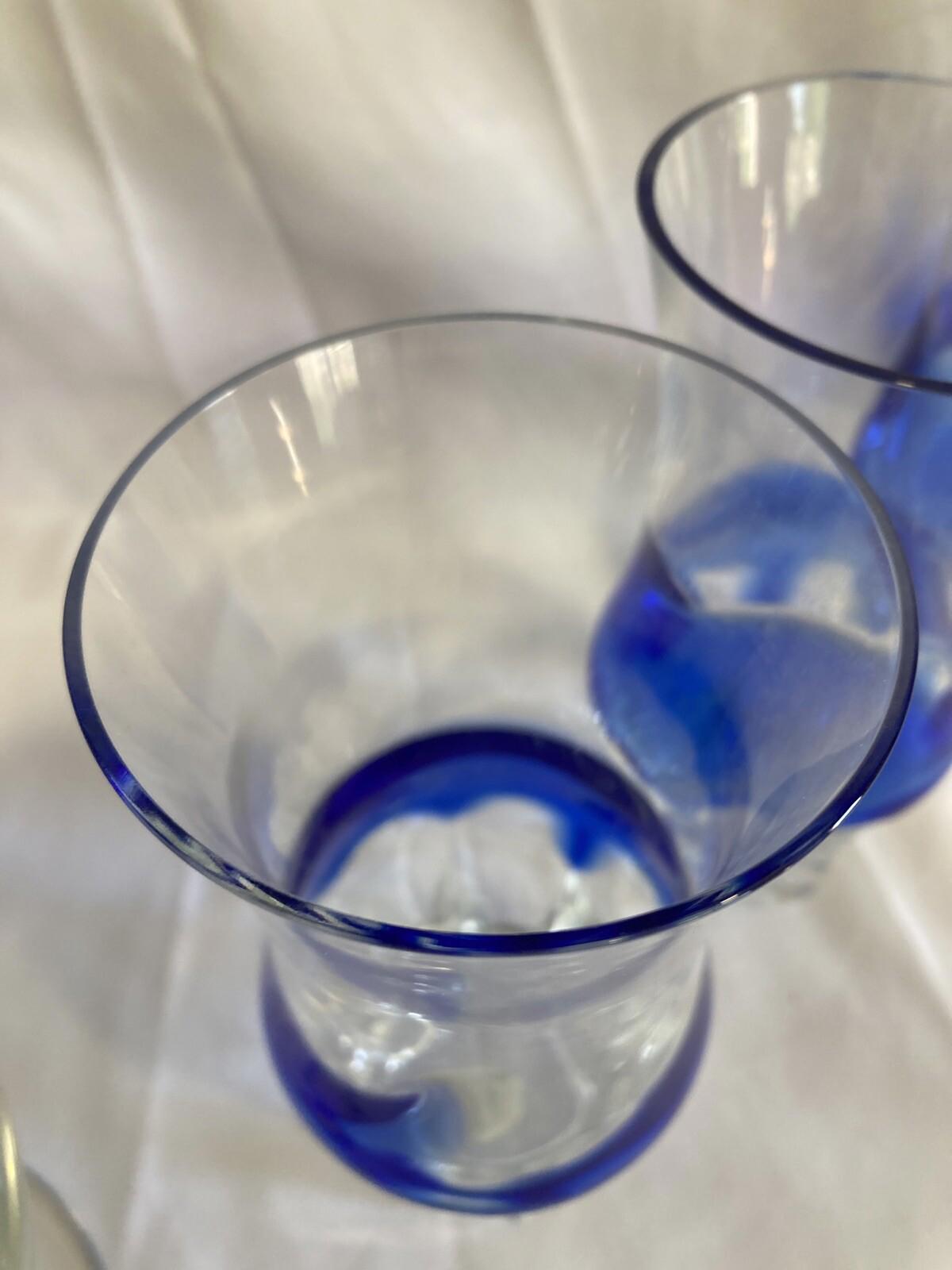 Rare Chribska Cobalt Blue Decanter & Glasses Set – Vintage Czech Glassware