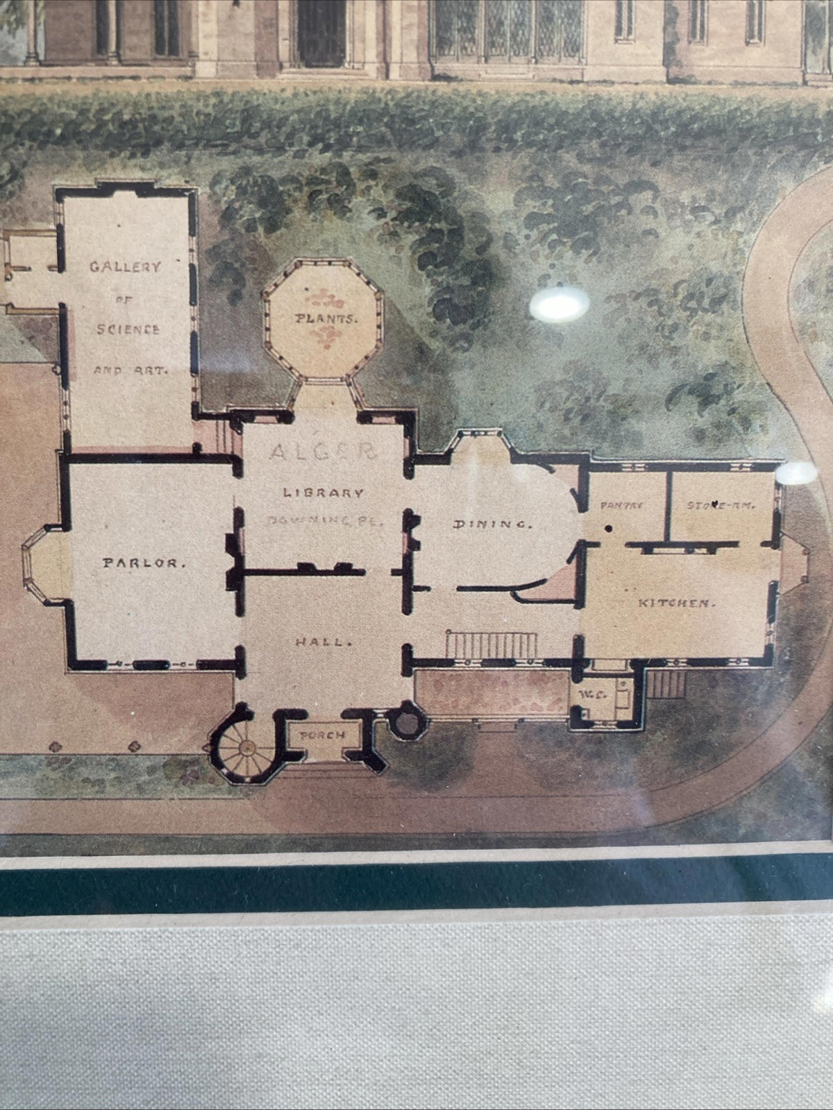 Alexander Jackson Davis Castle Print – Framed Architect House Drawing