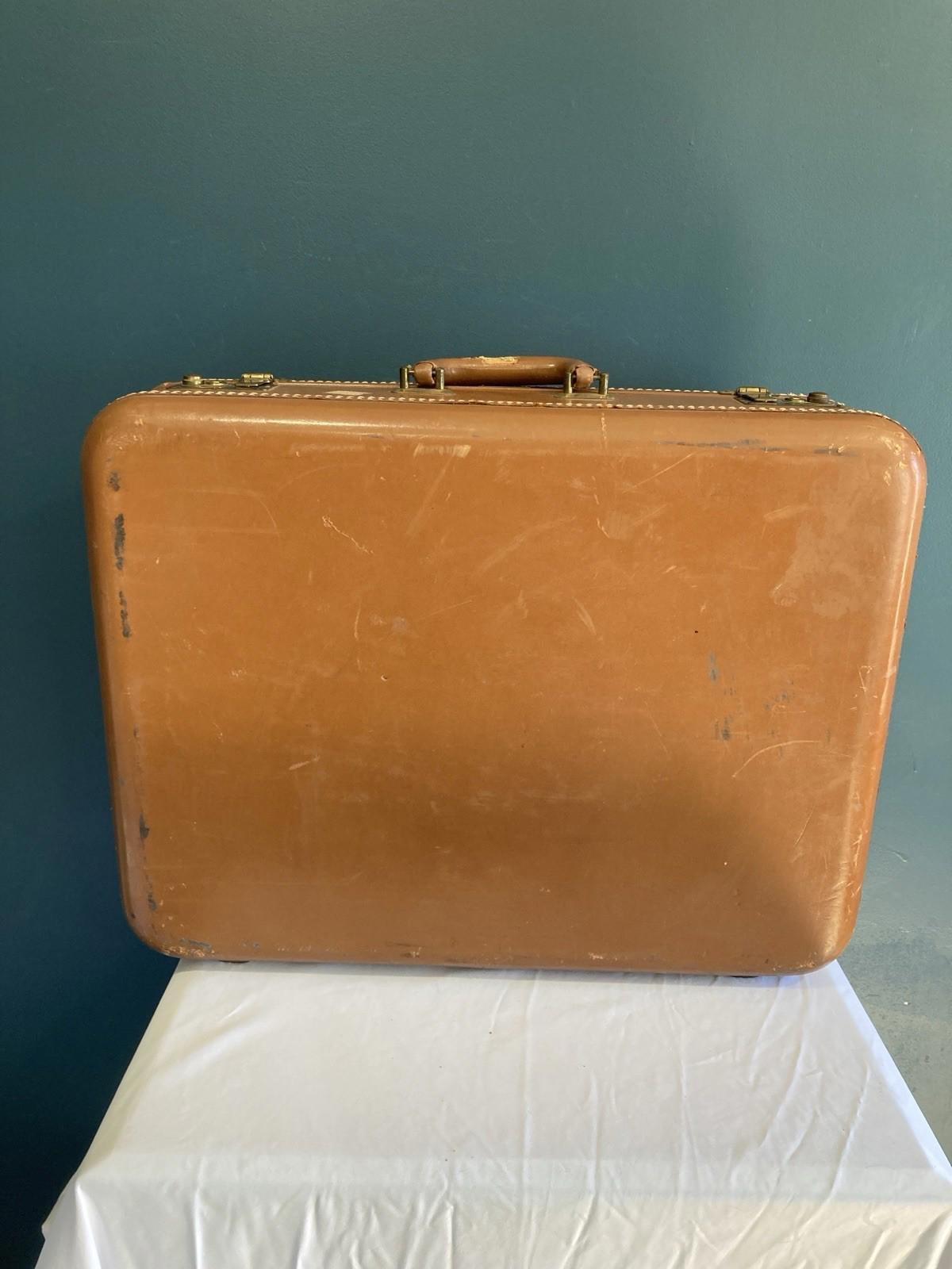 Vintage Cruisaire Leather Luggage Carry-On Suitcase – Light Brown Travel Case