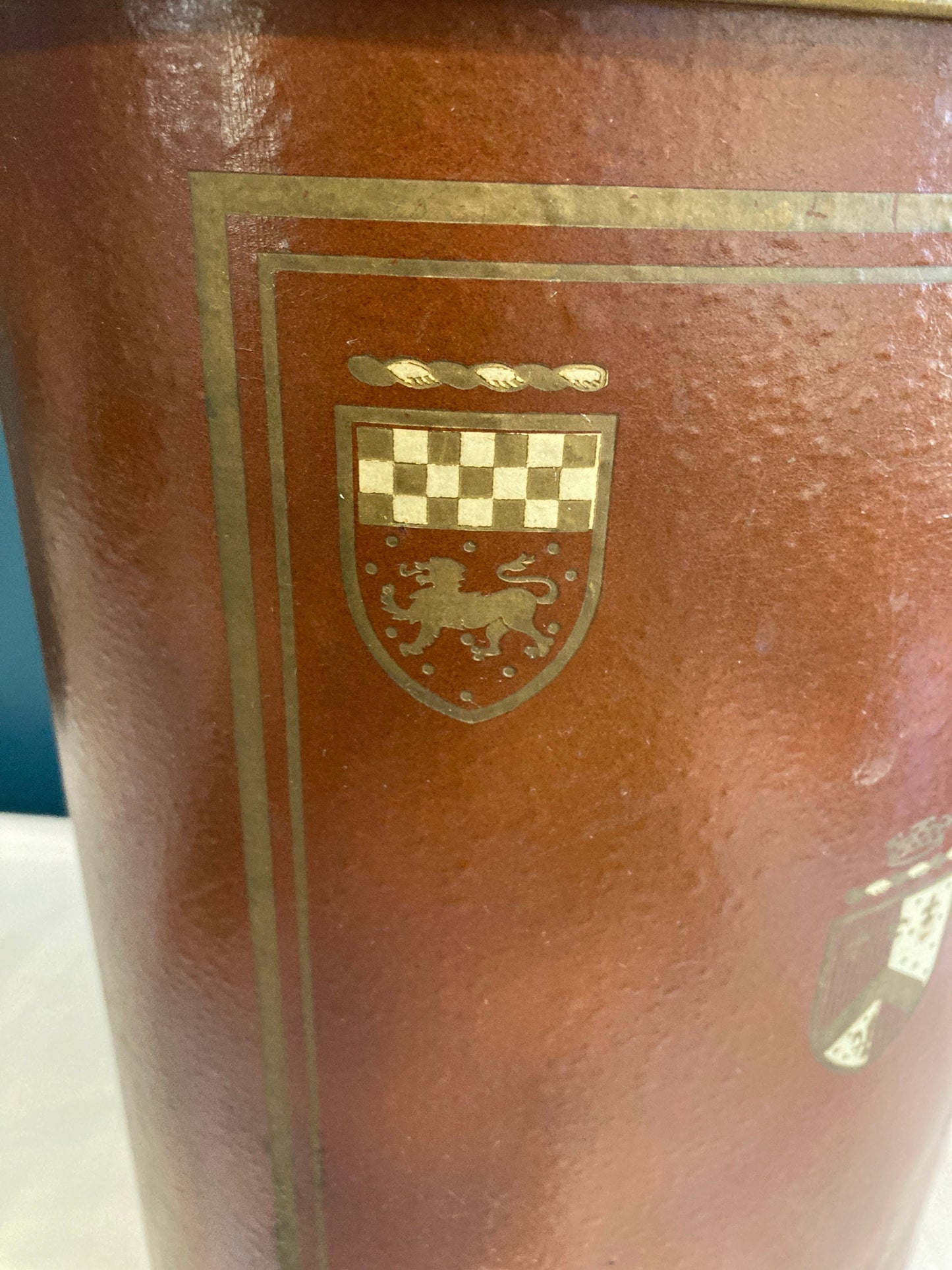 Vintage Metal Durand Chicago Shield Trashcan