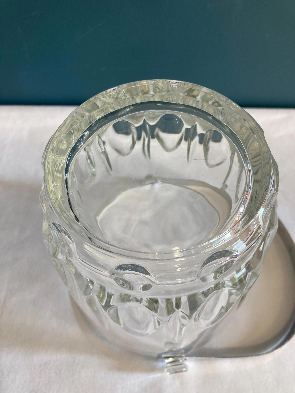 Vintage Crystal Ice Bucket with Removable Handle