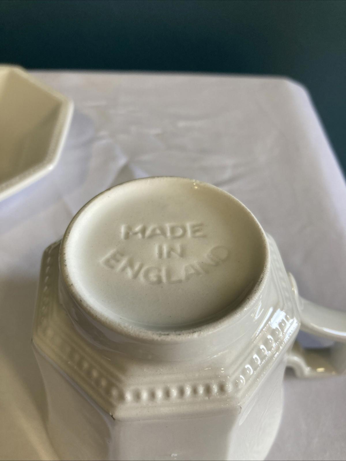 Johnson Brothers Heritage Ironstone White Coffee/Tea Cup 3" High Vintage Bead