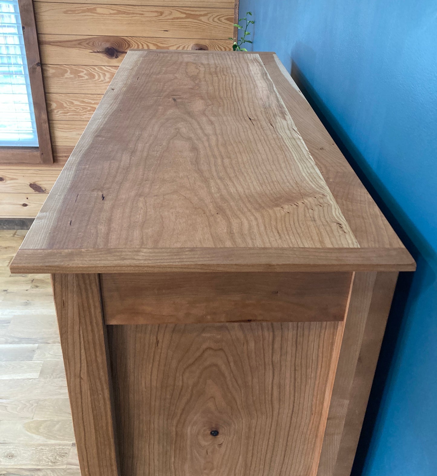 New Handmade Solid Cherry Wood Shaker Style 5-shelf Bookcase
