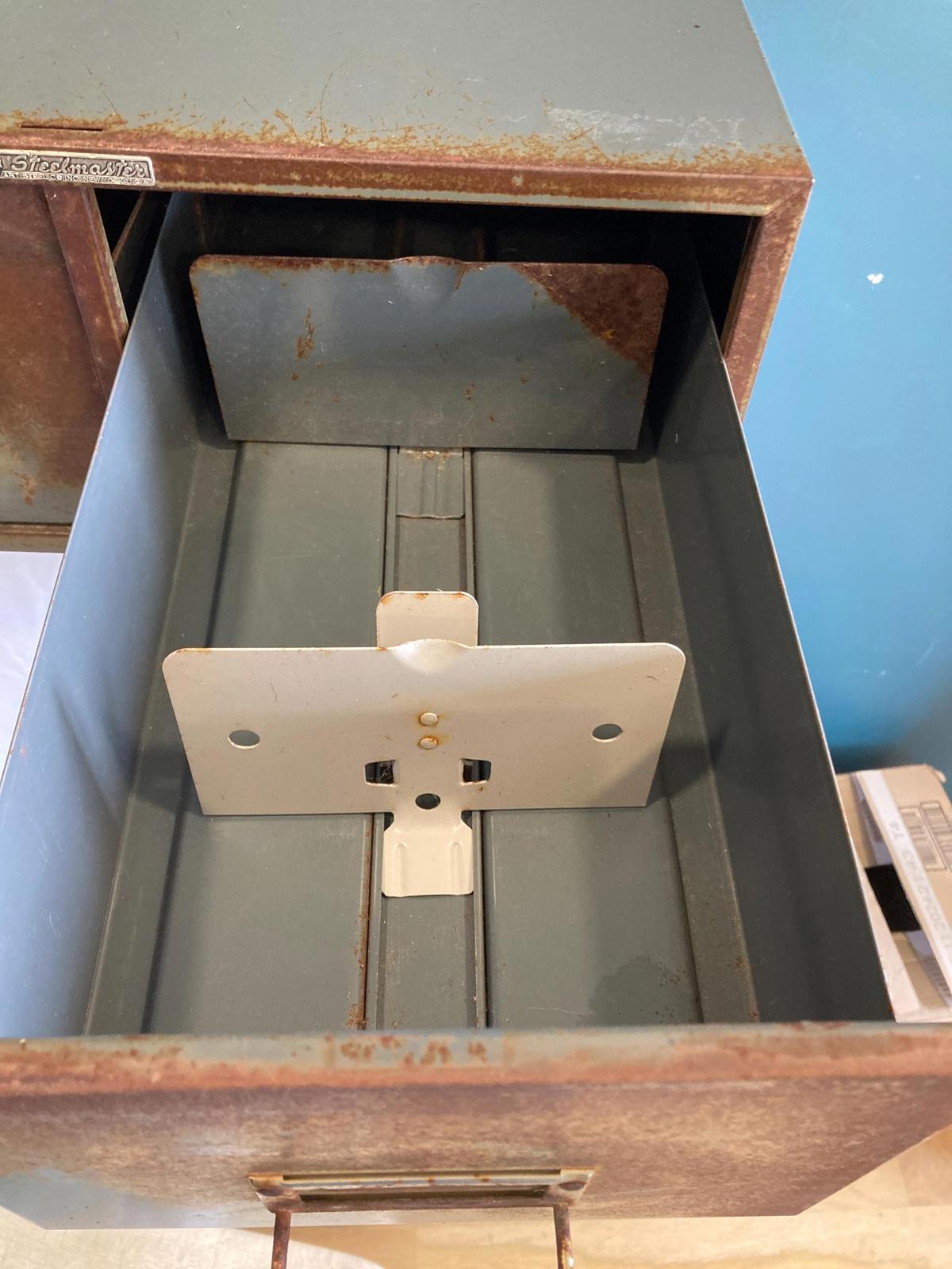 Mid-Century Steelmaster Index Card Filing Drawer Cabinet