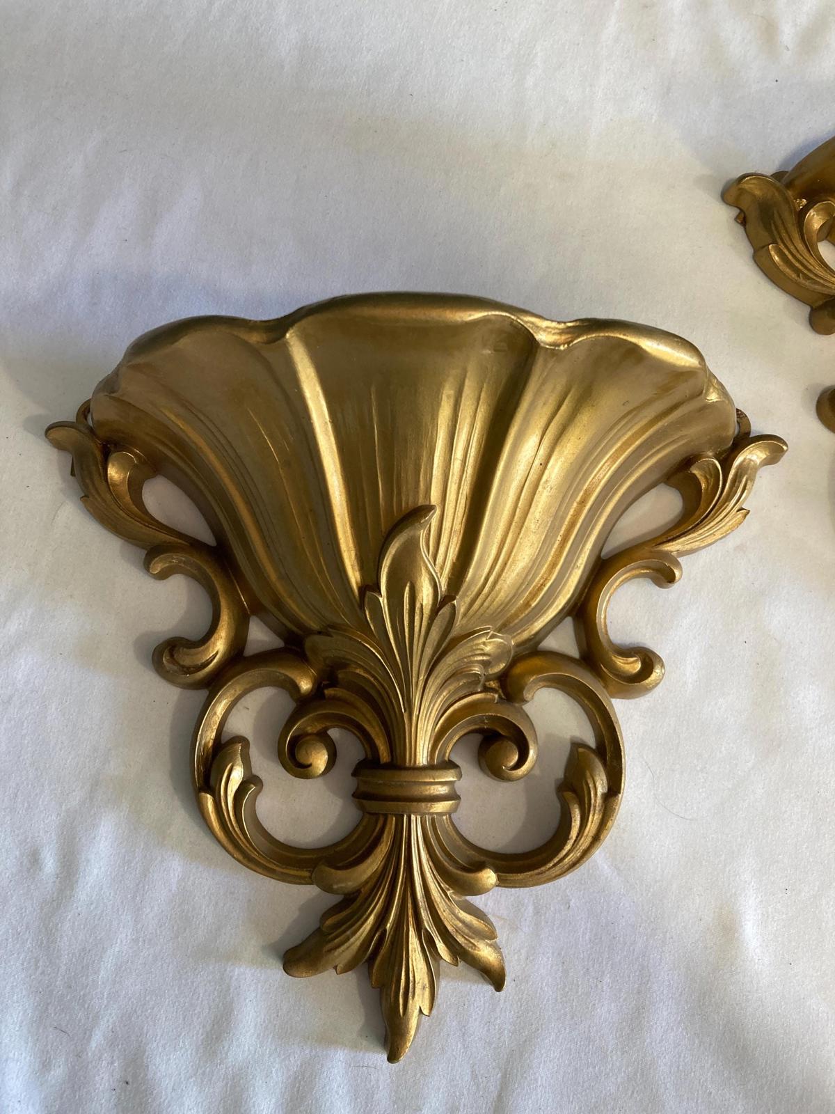 1960’s Dart Homco Gold Wall Pockets