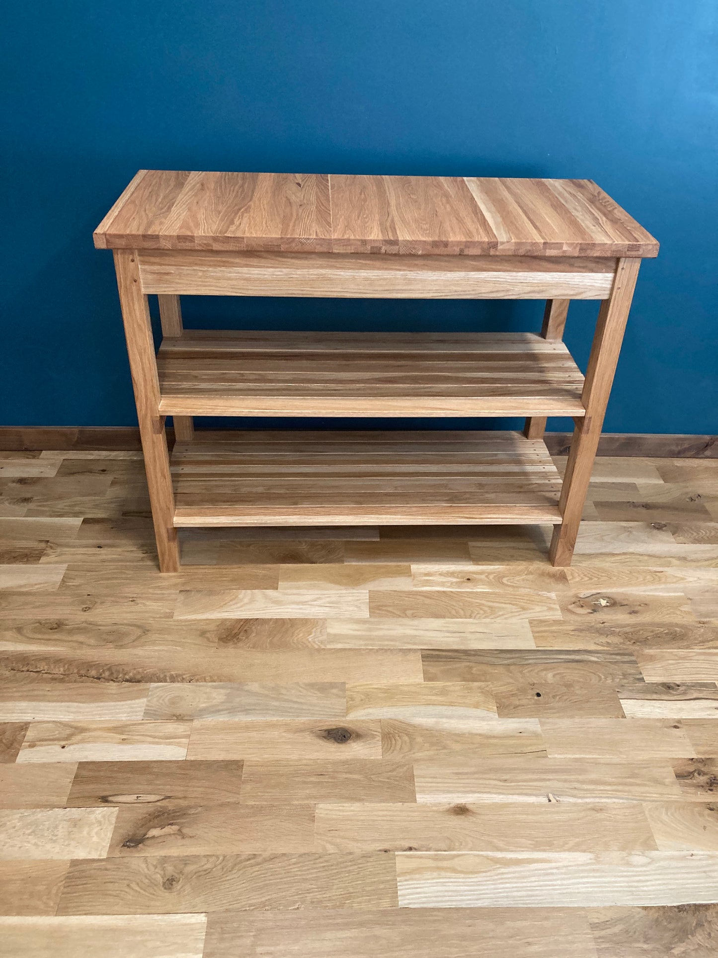 Solid Oak Butcher Block Kitchen Island