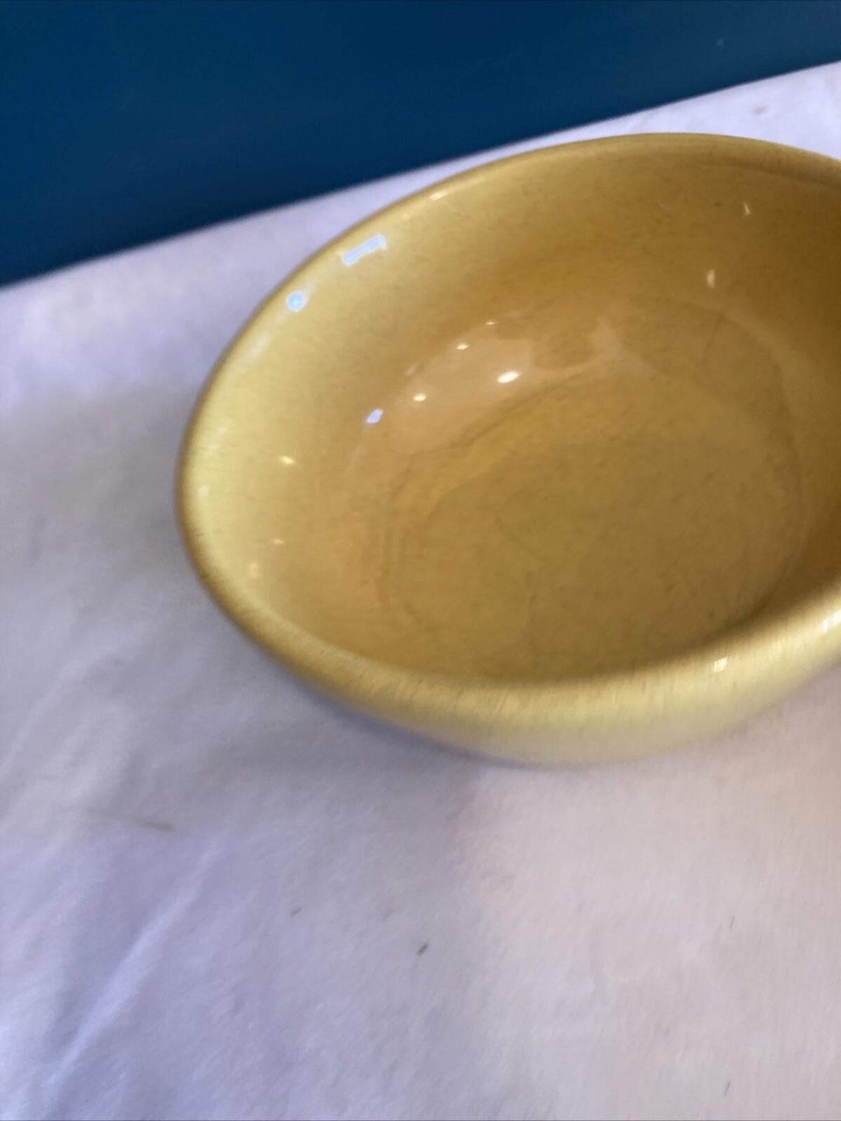 Set of 2 Vintage Frankoma Bowls – Autumn Yellow 5.5” Dinnerware – Rustic Pottery