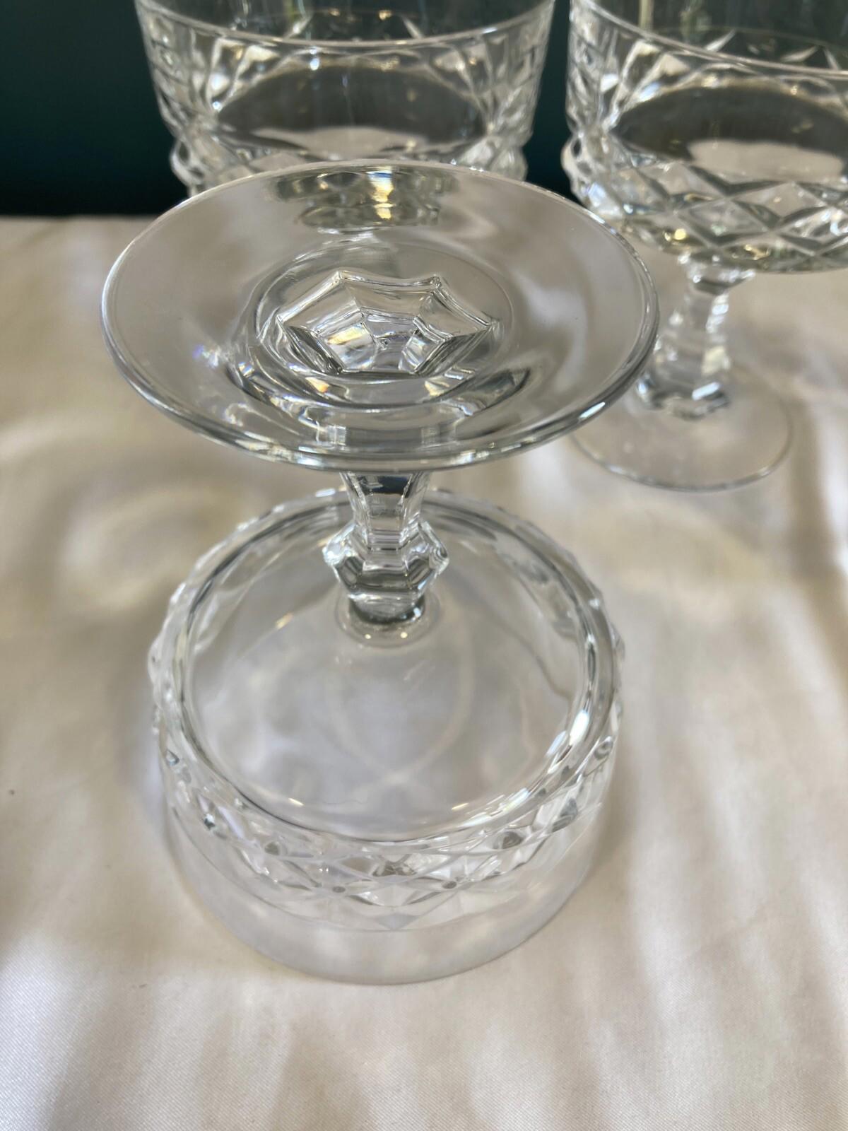 Set of 4 Cristal D'Arques Lead Crystal Sherbet Glasses