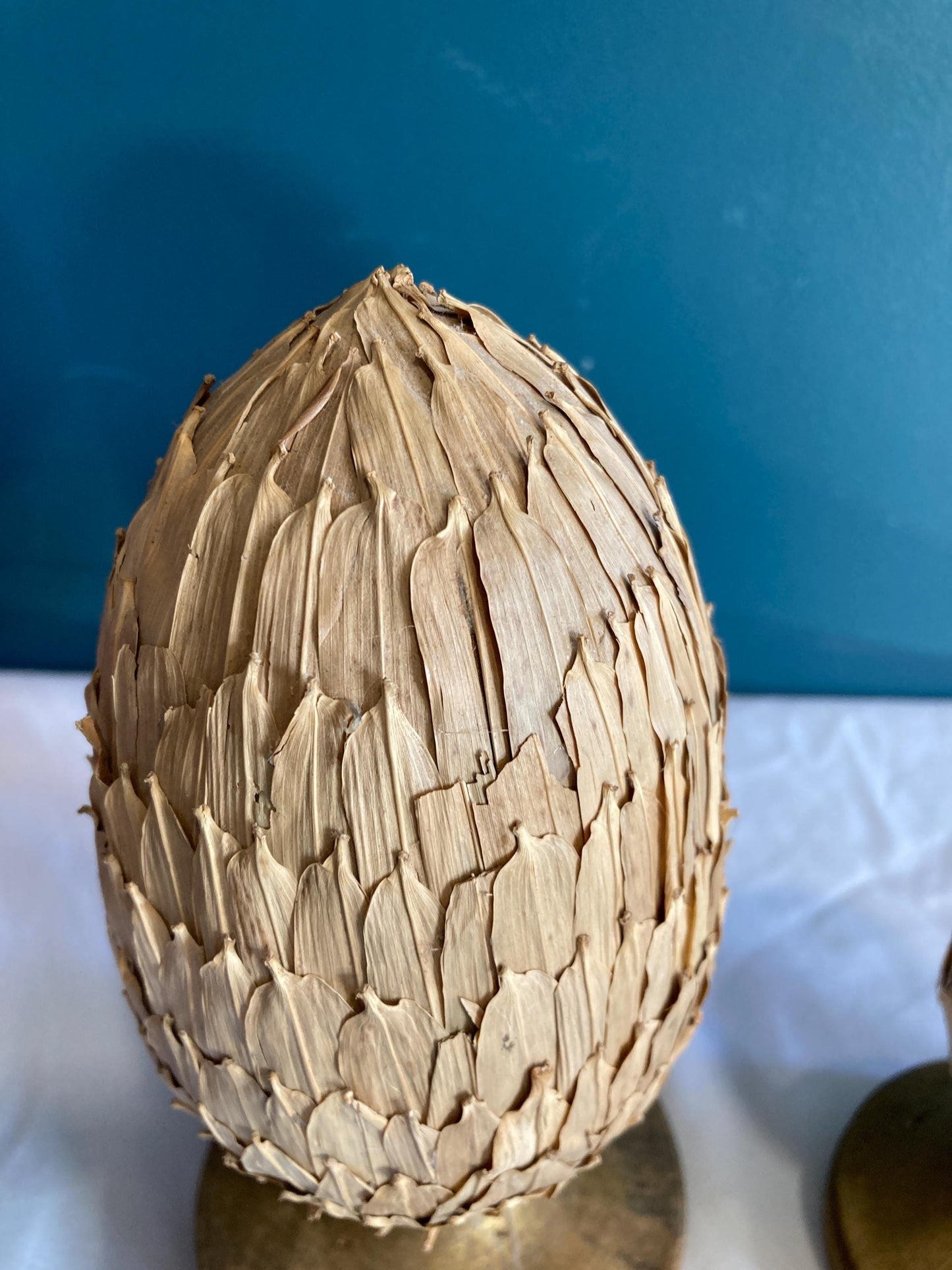 Vintage Wood and Paper Gold Artichokes, Set of 2