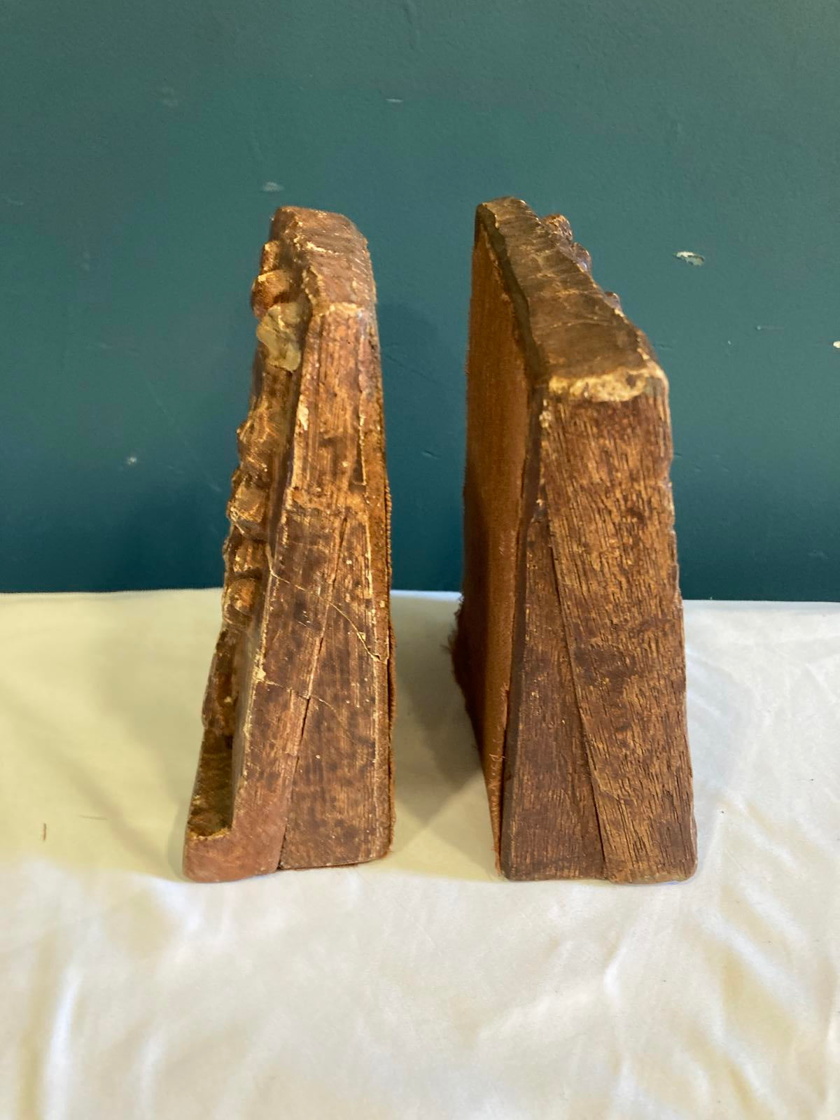 Vintage Ceramic Bookends with Seated Hispanic Man – Rustic Brown Folk Art Pair