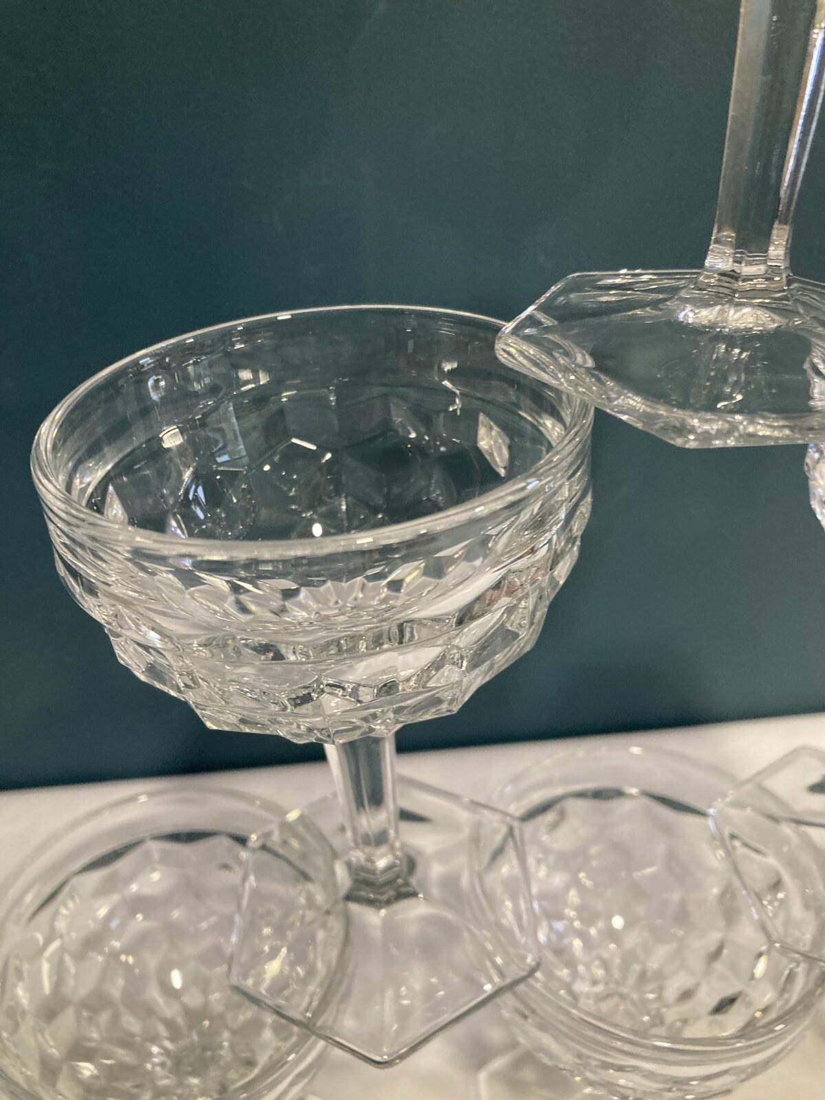 Set of 6 Fostoria American Tall Sherbet Dessert Glasses – Cubist Champagne Coupe