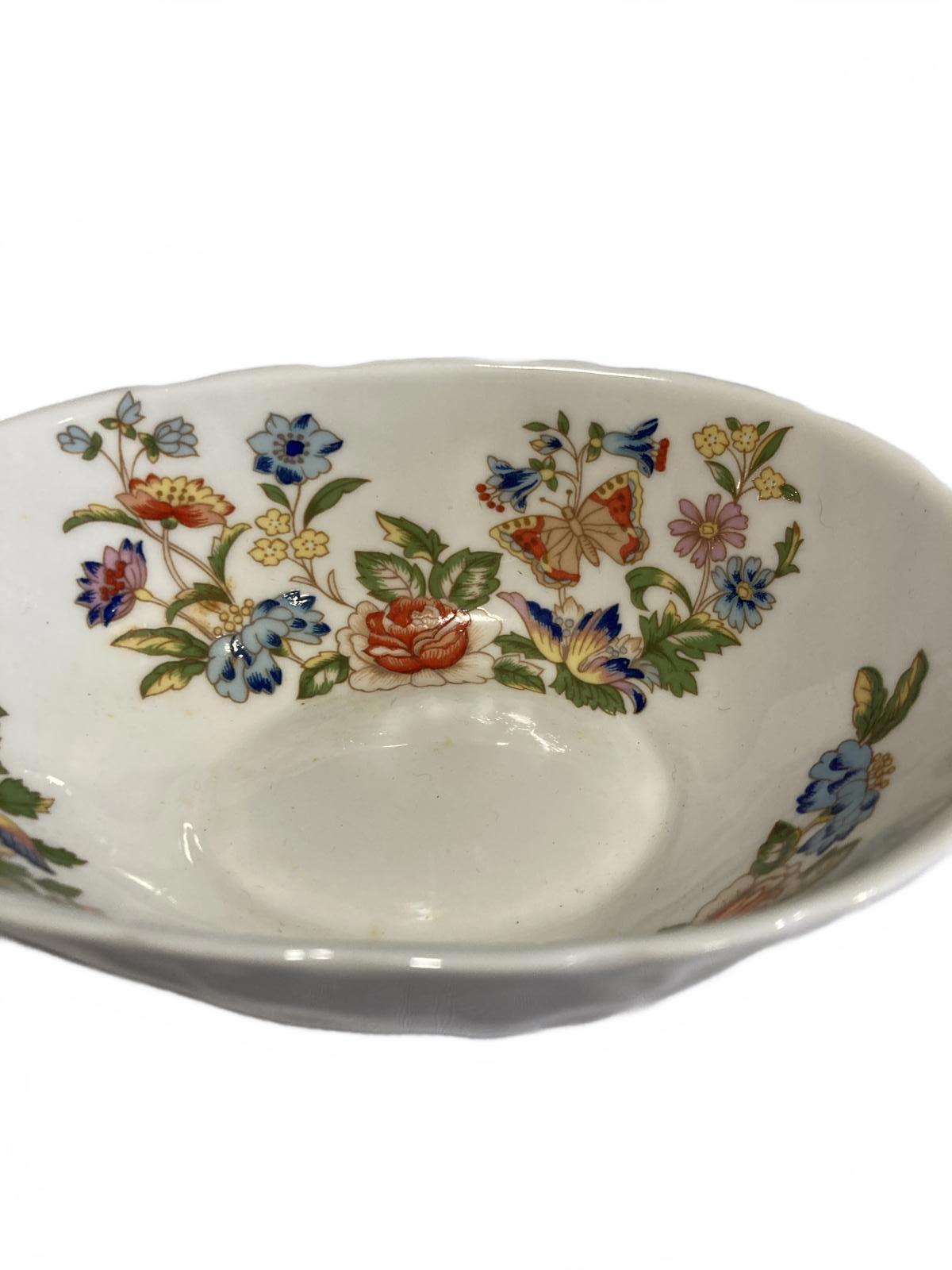 Aynsley Cottage Garden Oval Bowl – Vintage English Floral Trinket Dish