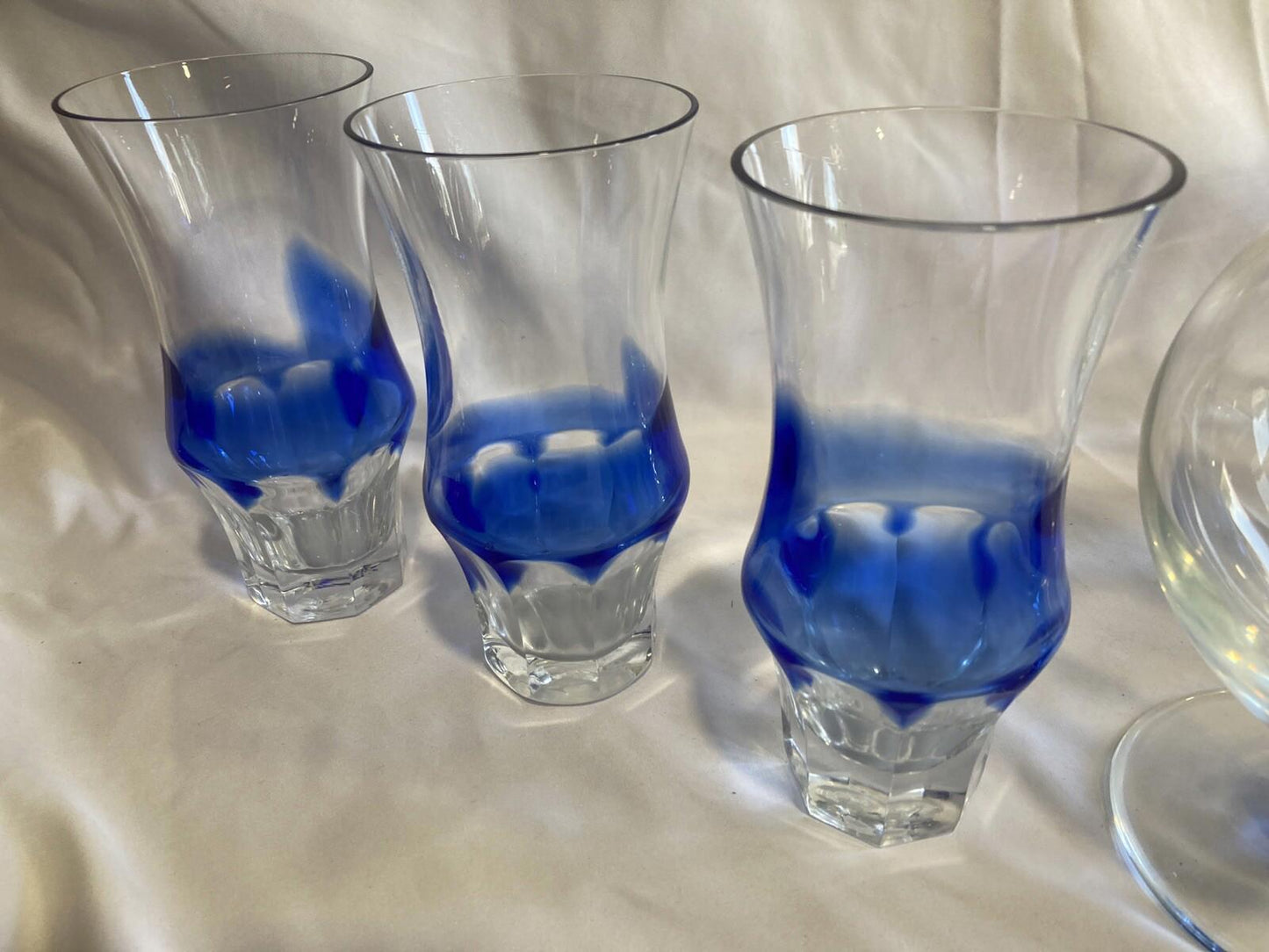 Rare Chribska Cobalt Blue Decanter & Glasses Set – Vintage Czech Glassware