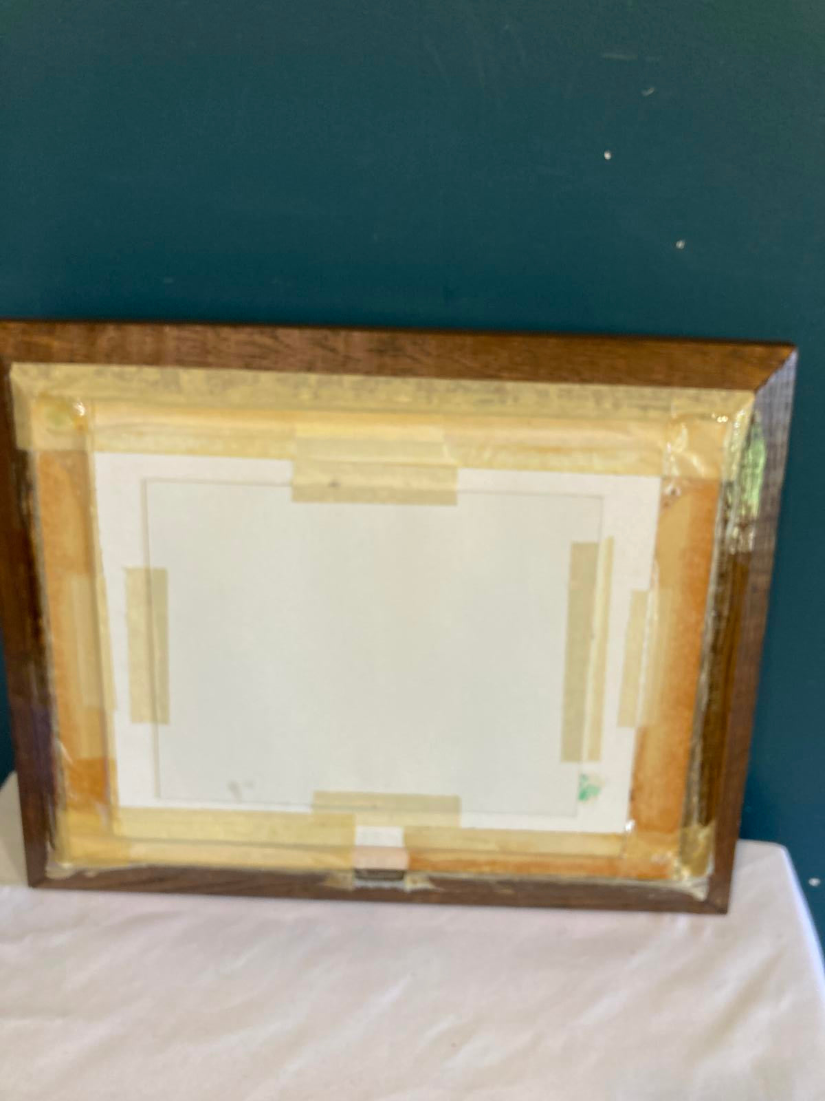 Framed Vintage World Map Print – Double Hemisphere Nautical Map