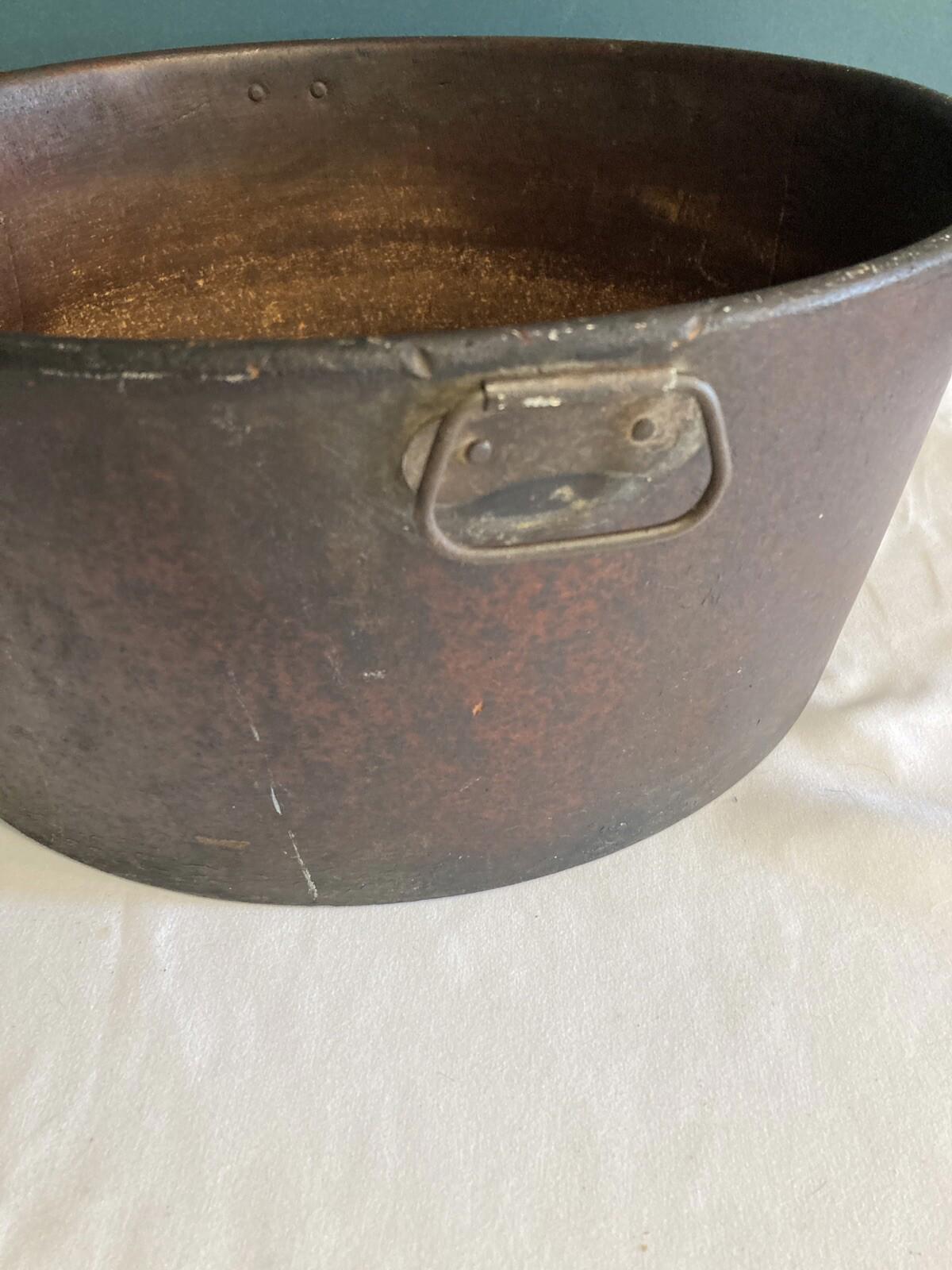 Antique Primitive 1800s Fibre Bowl with Handles – United Industrial 16” USA Made