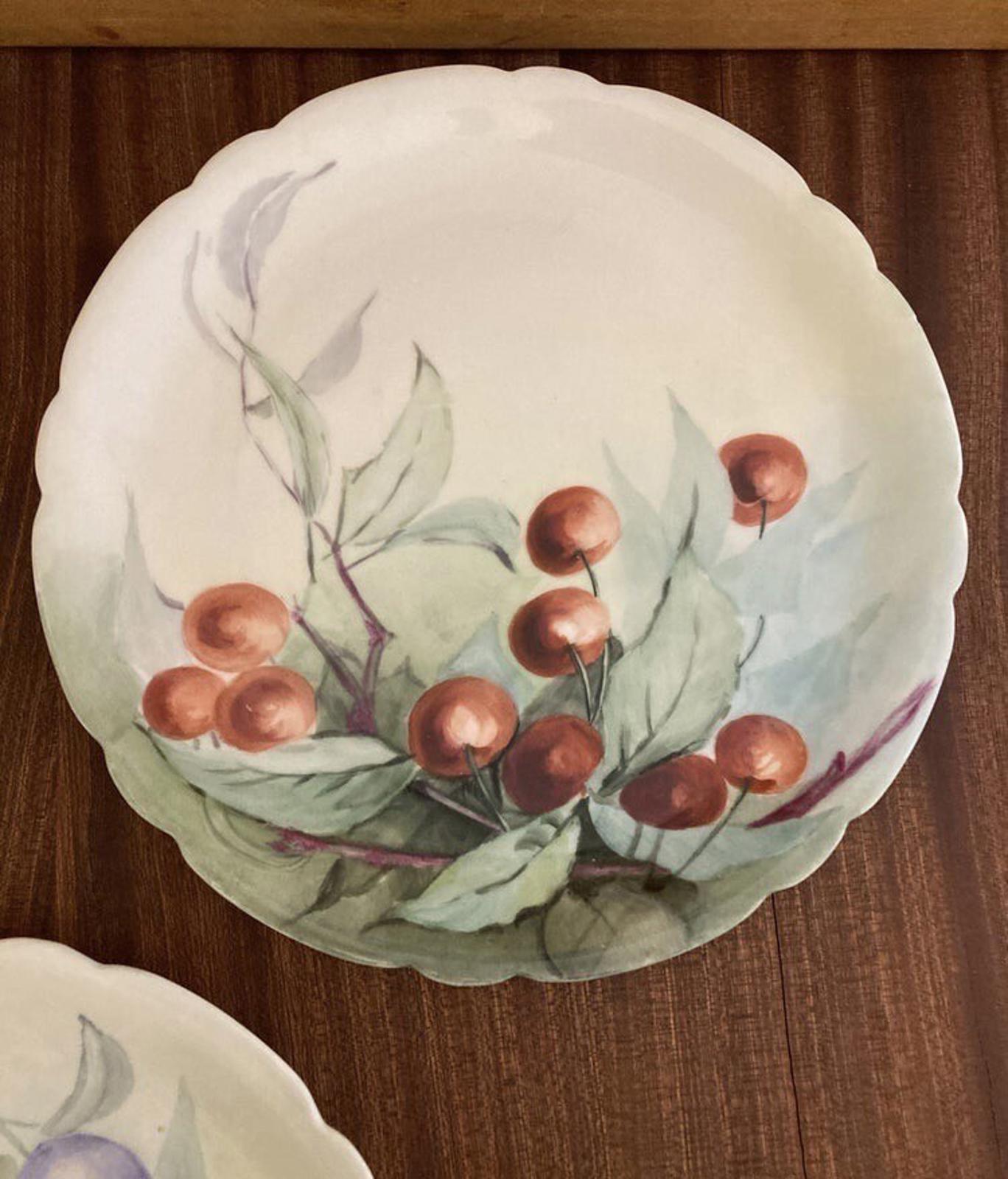 Antique J.P.L. Limoges France Hand Painted Floral Plates – Set of 3