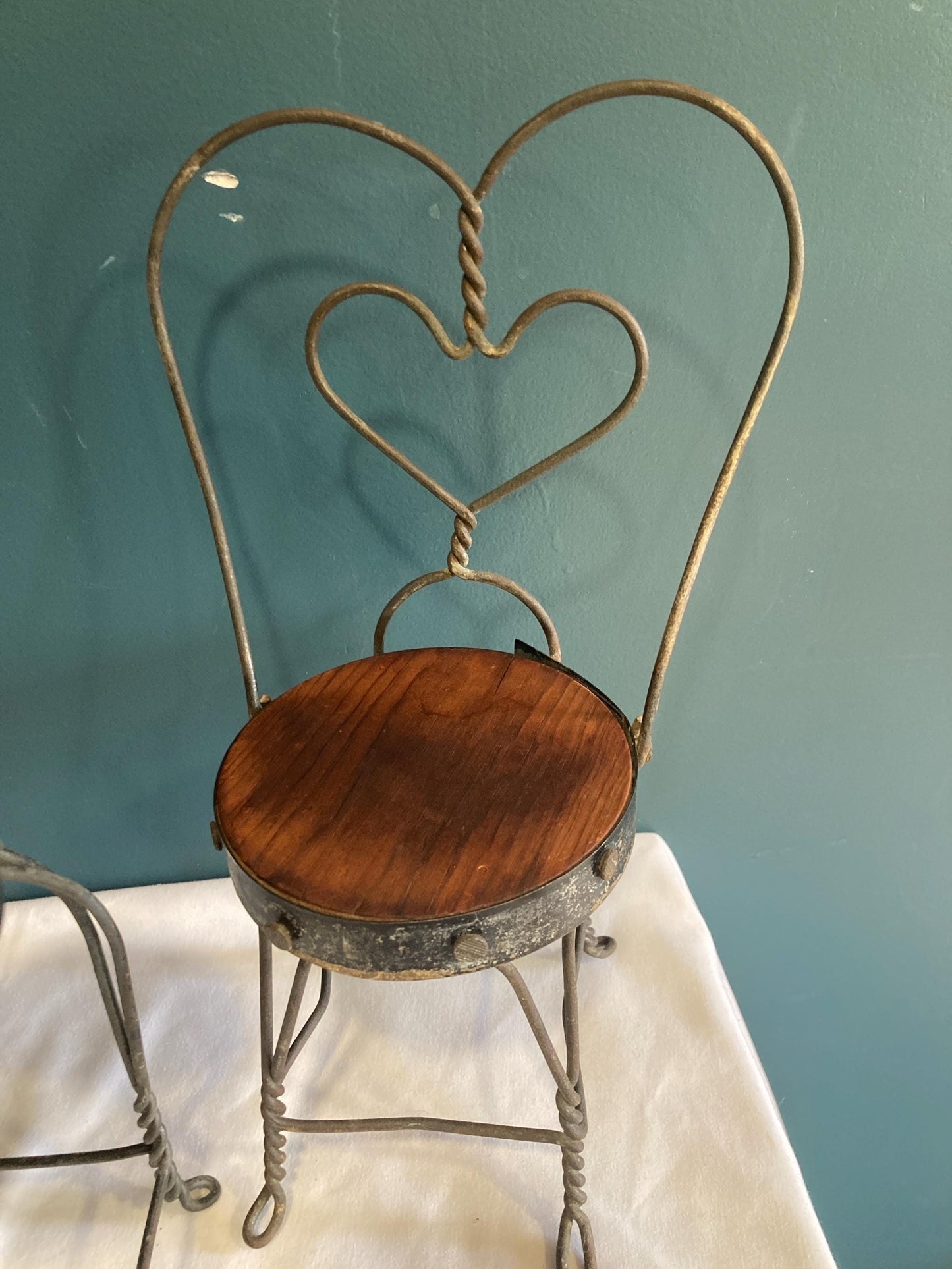 Vintage Miniature Ice Cream Parlor Table and Chairs