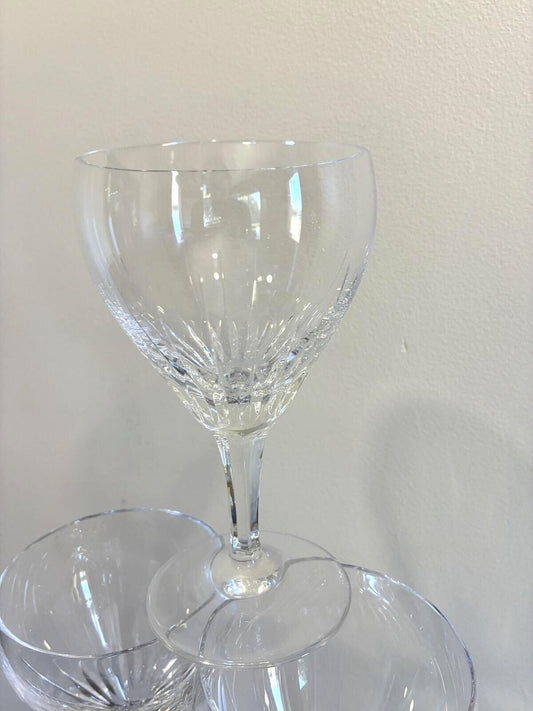 Vintage Josair Germany Crystal Water Glasses Set of 10 Elegant Stemware