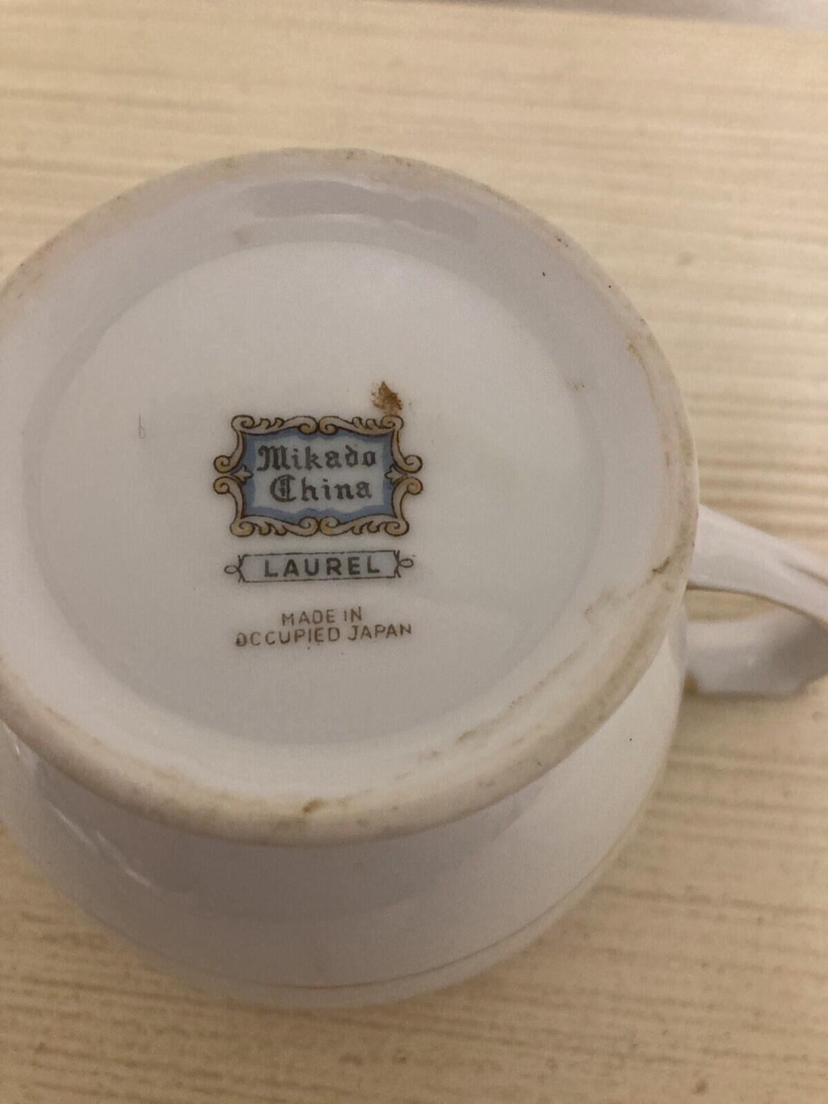 Mikado China Laurel Creamer and Sugar Bowl Set, Occupied Japan Porcelain, Rose Floral China, Vintage Tea Service, Vintage Finds