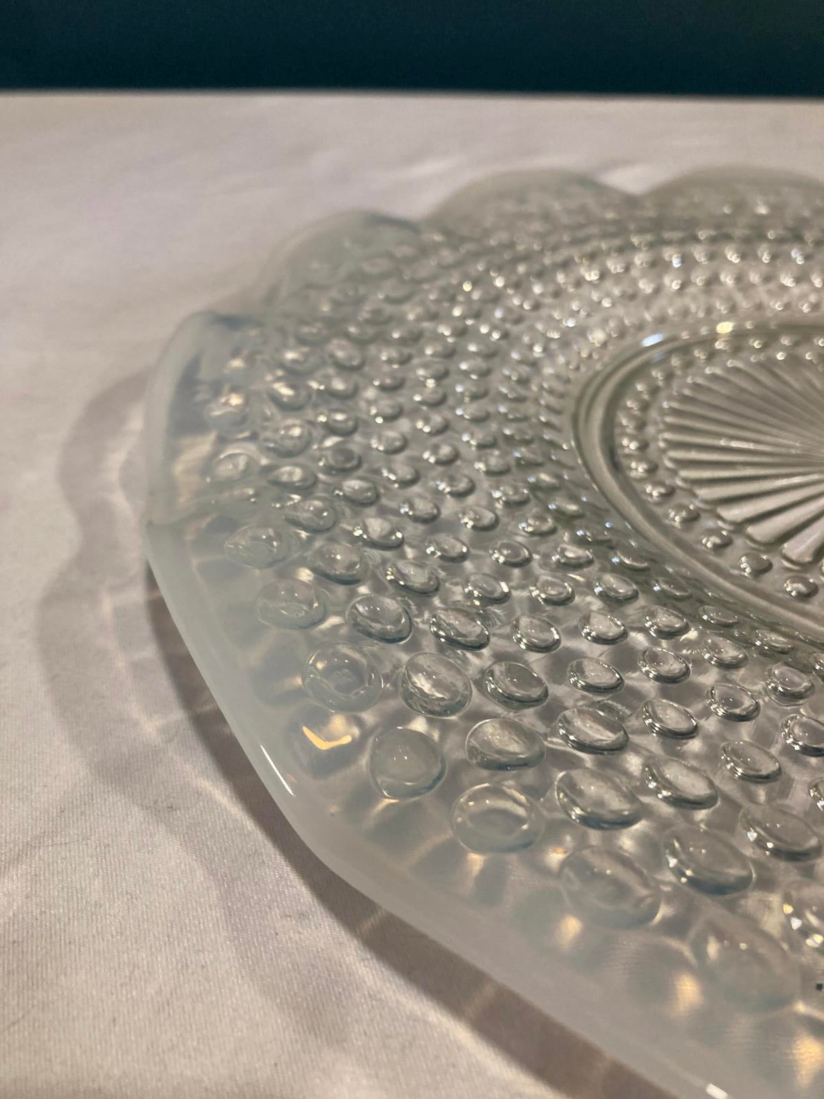 Vintage Anchor Hocking Moonstone Hobnail Plate