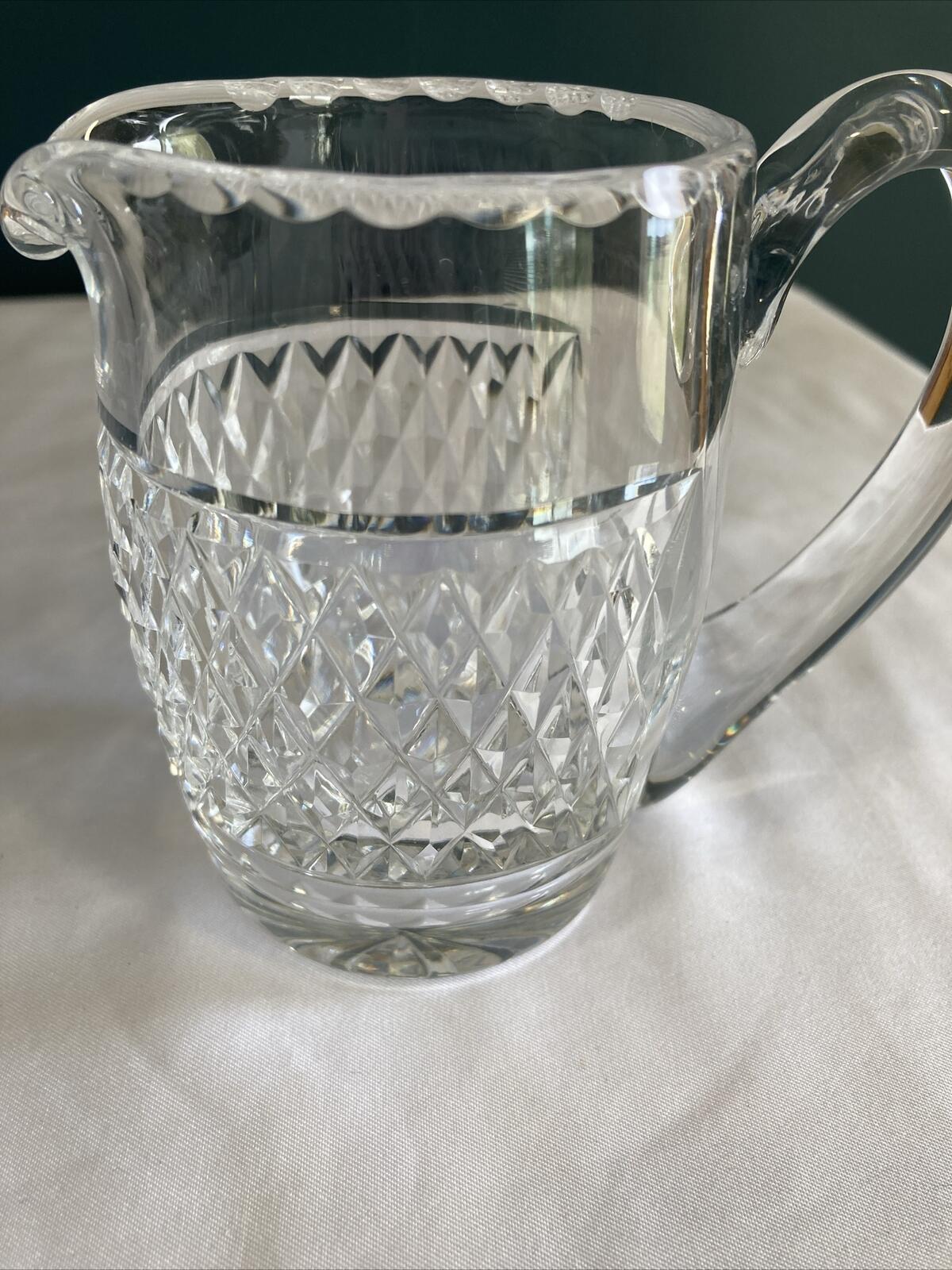Waterford Crystal Creamer, Diamond Cut Crystal Pitcher, Vintage Waterford Ireland, Fine Crystal Serveware, Vintage Finds