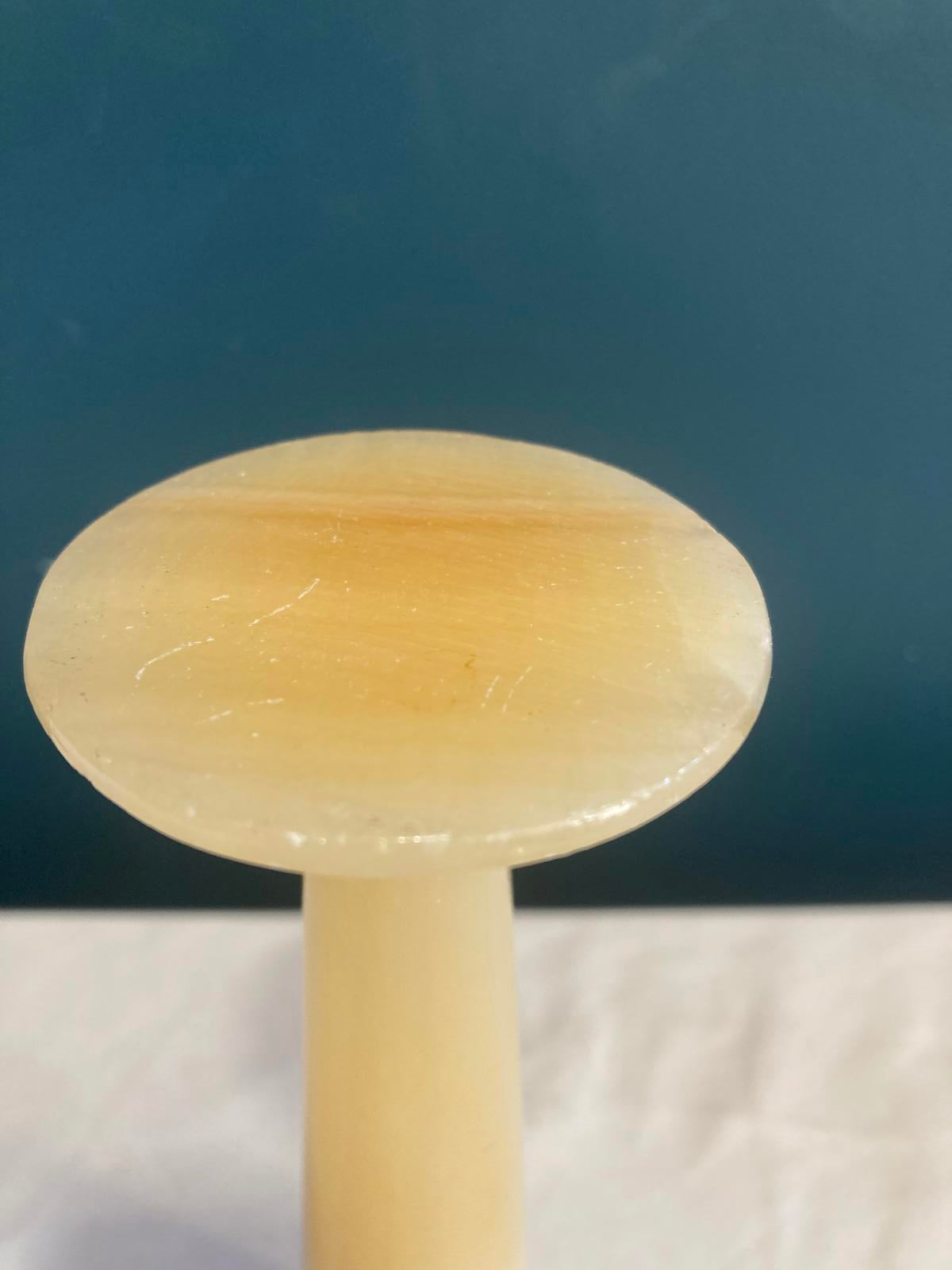 Vintage Solid Alabaster Candle Holder