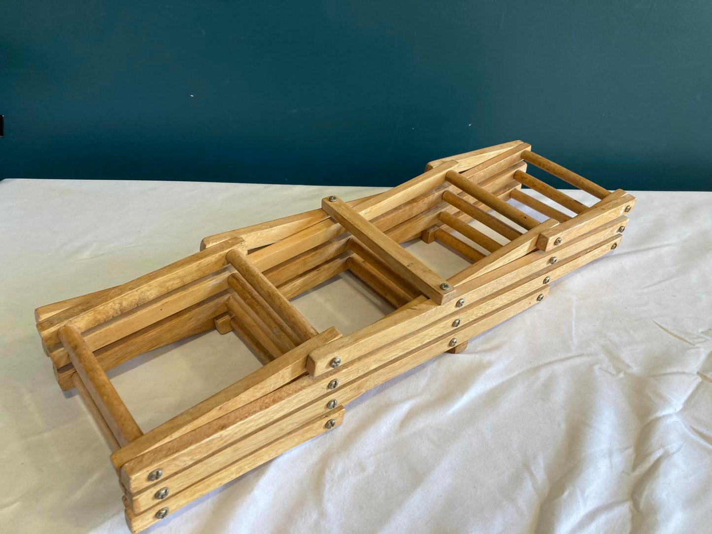 Vintage Expandable Wooden Wine Rack Holder