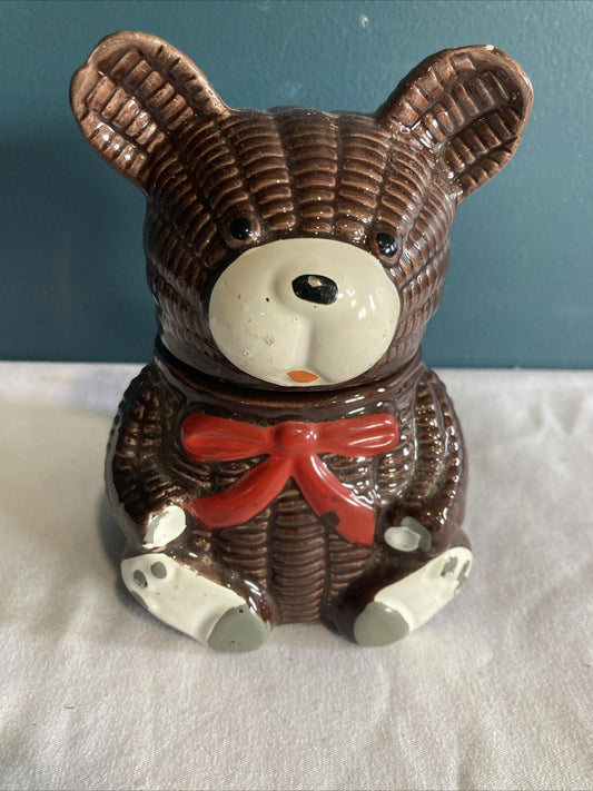 Otigiri Ceramic Brown Bear Jelly or Honey Jar