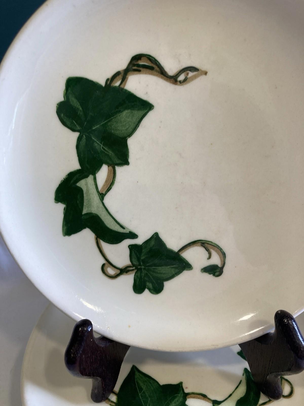 Vintage Metlox Poppytrail California Ivy Bread & Butter Plates – Set of 4 – 6.5” USA Pottery
