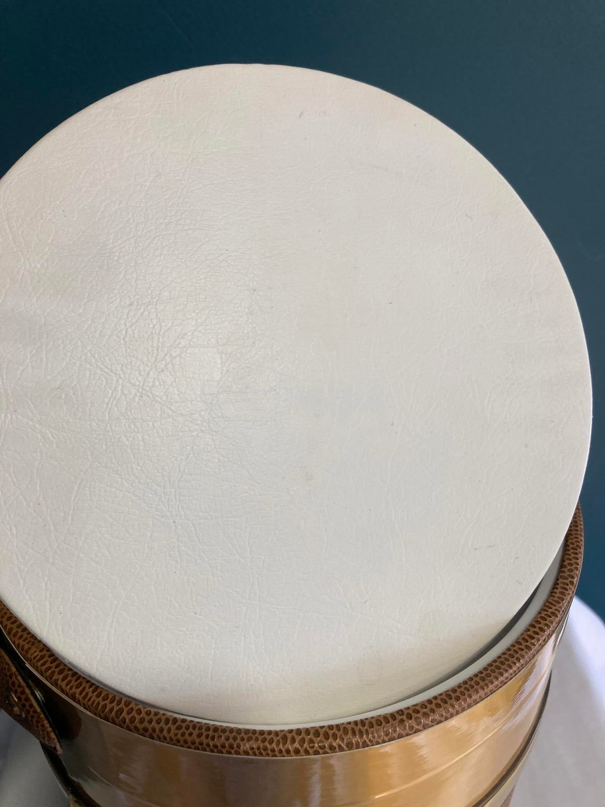 Georges Briard Faux Leather Ice Bucket Mid Century Barware
