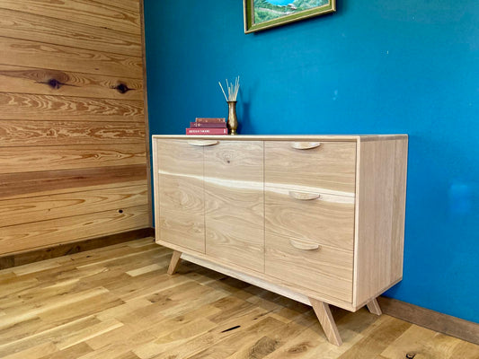Custom Handmade Oak Sideboard – Mid-Century Modern Style
